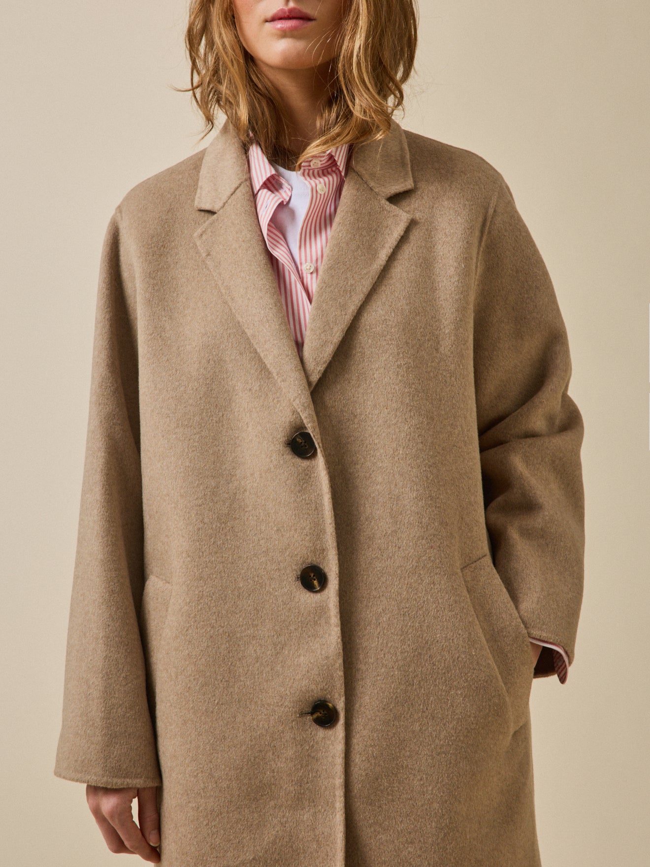 Women's double-sided woolen coat
