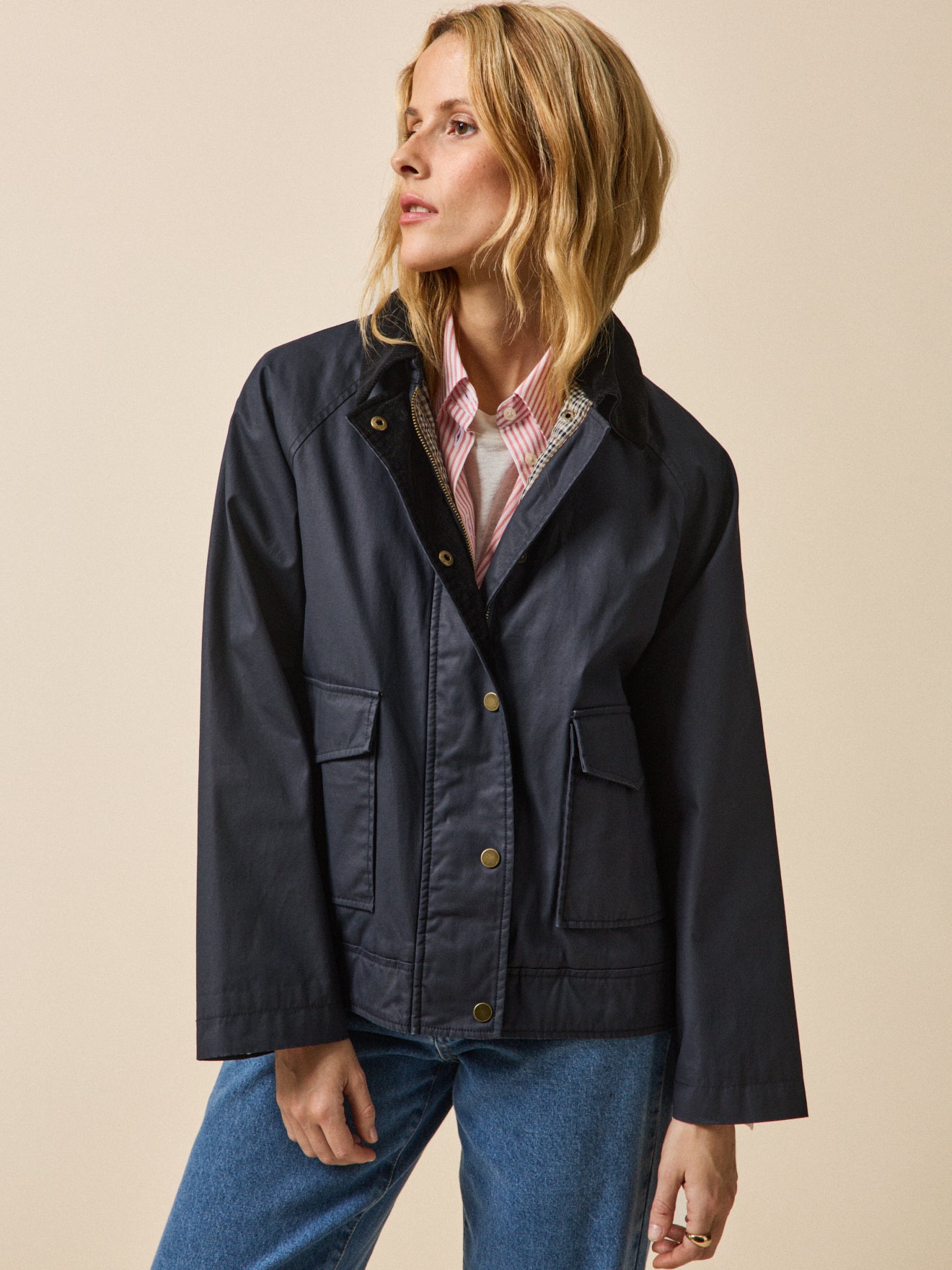 Women's coated cotton jacket