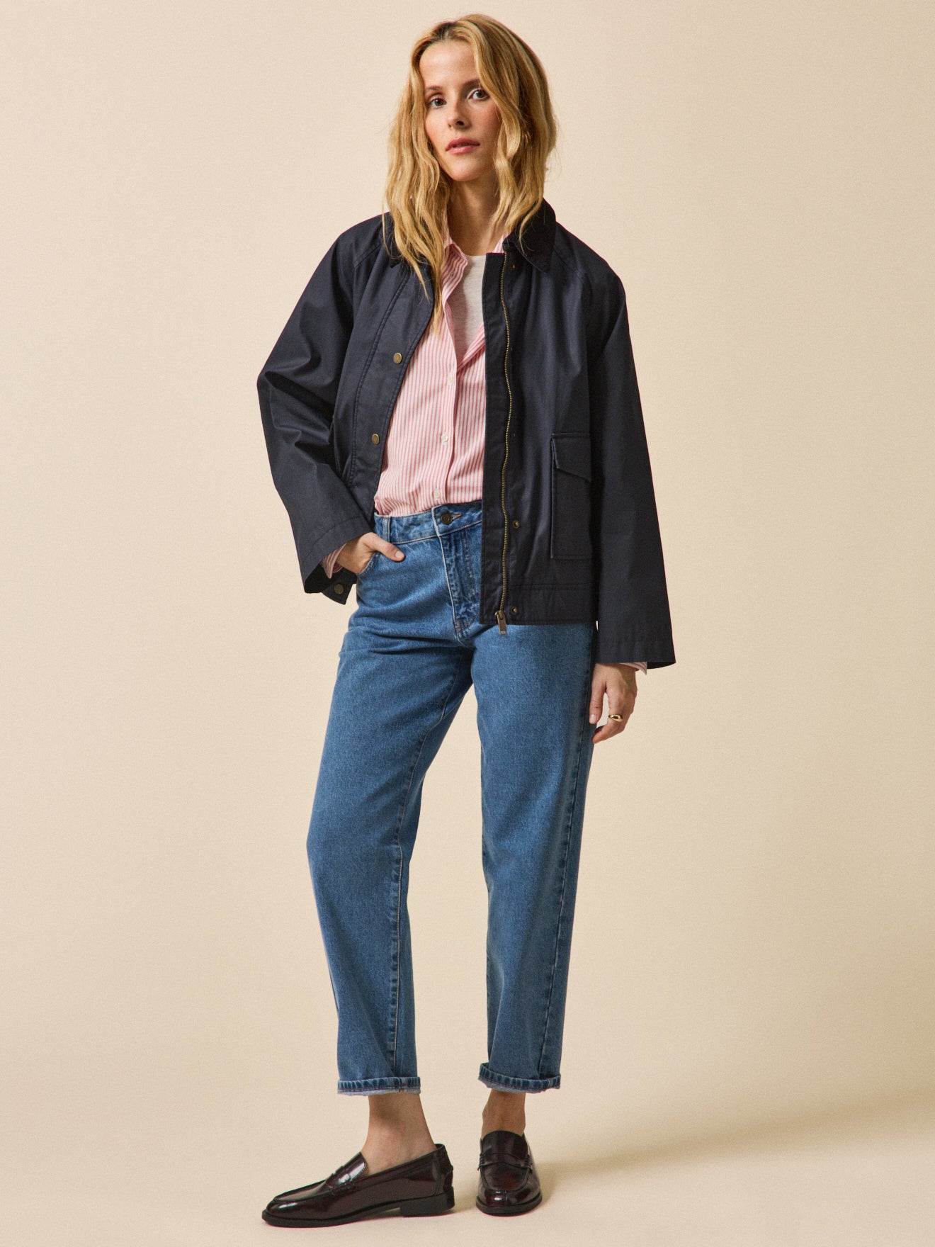 Women's coated cotton jacket