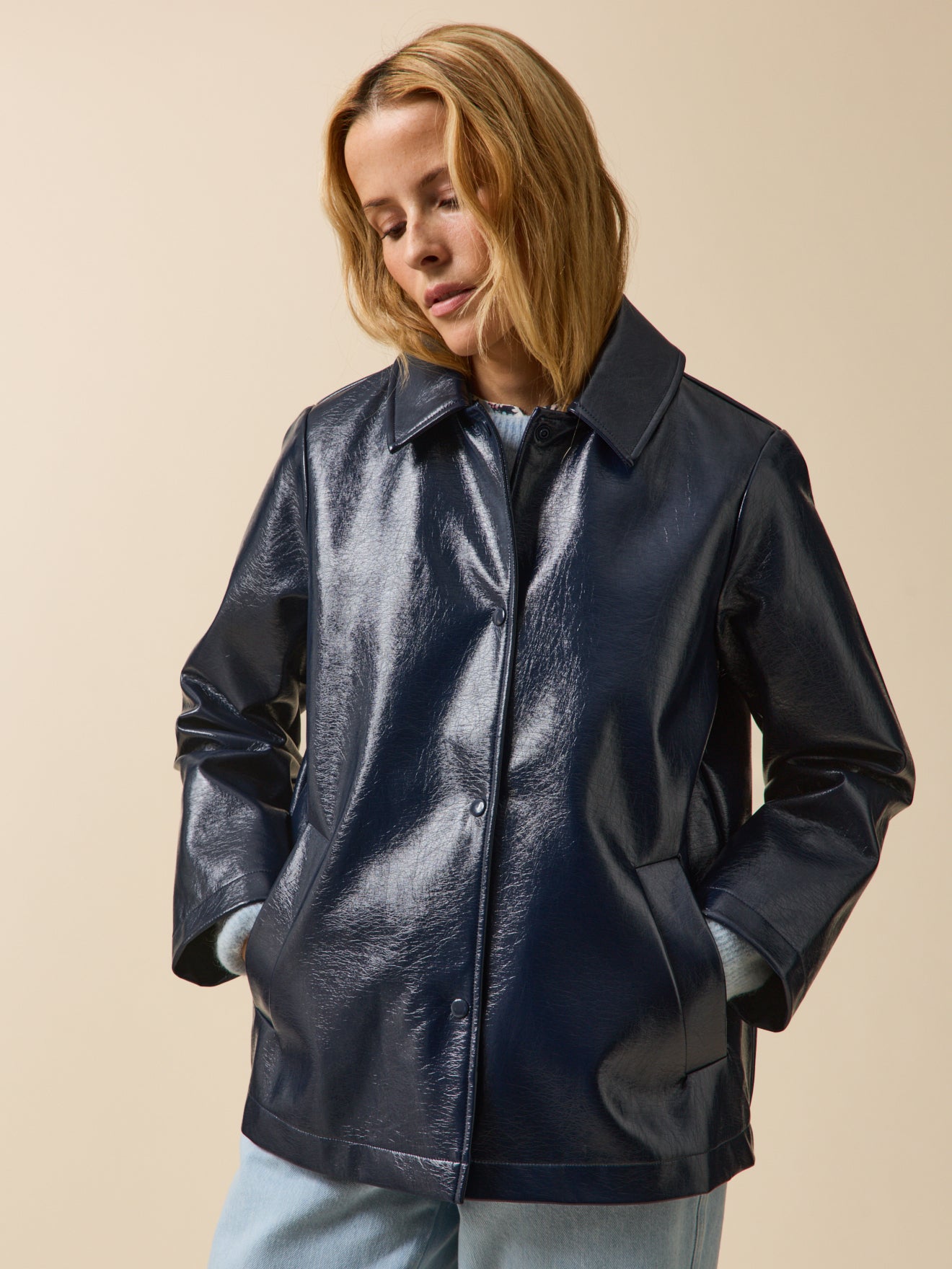 Women's vinyl coat