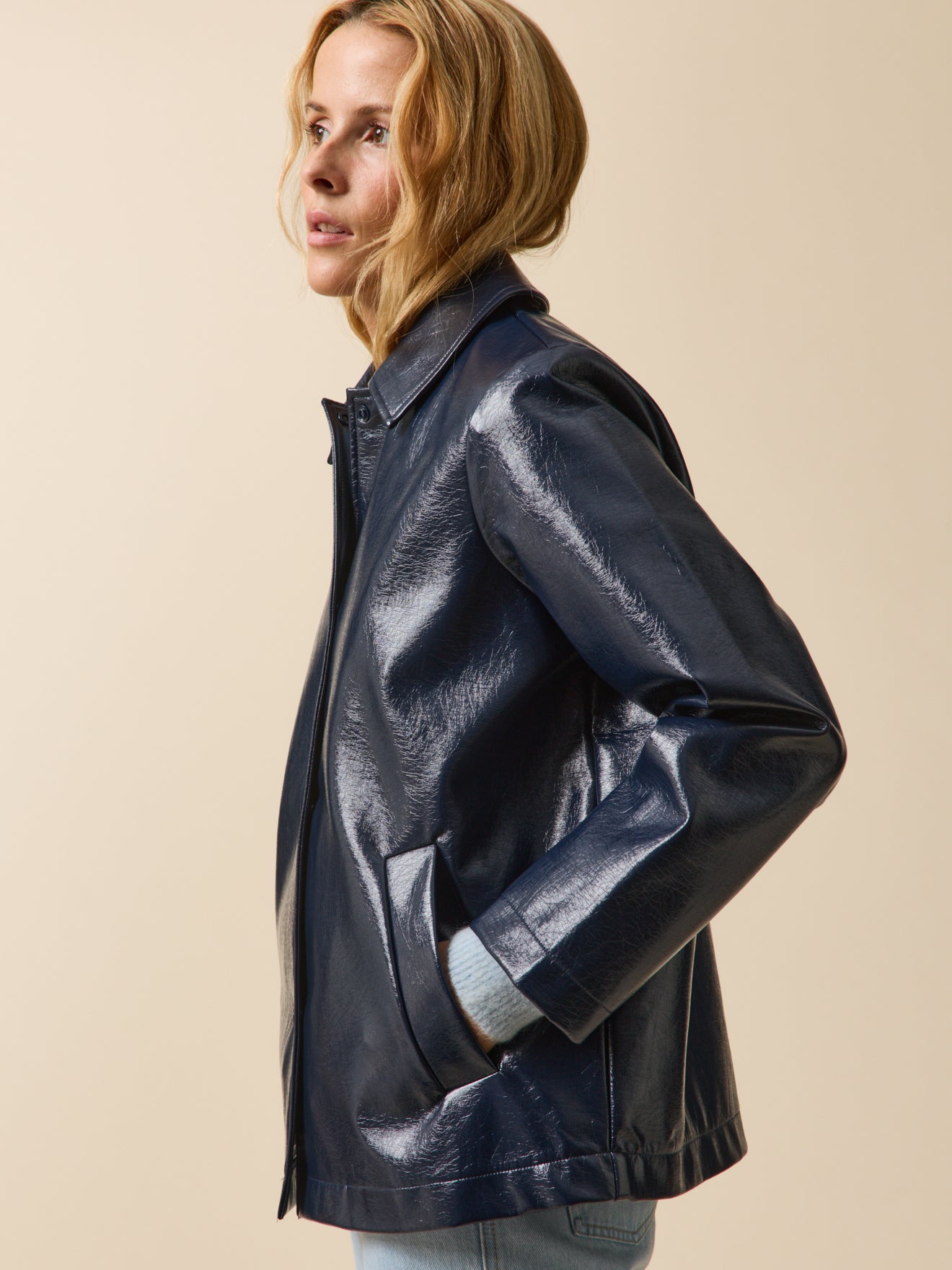 Women's vinyl coat