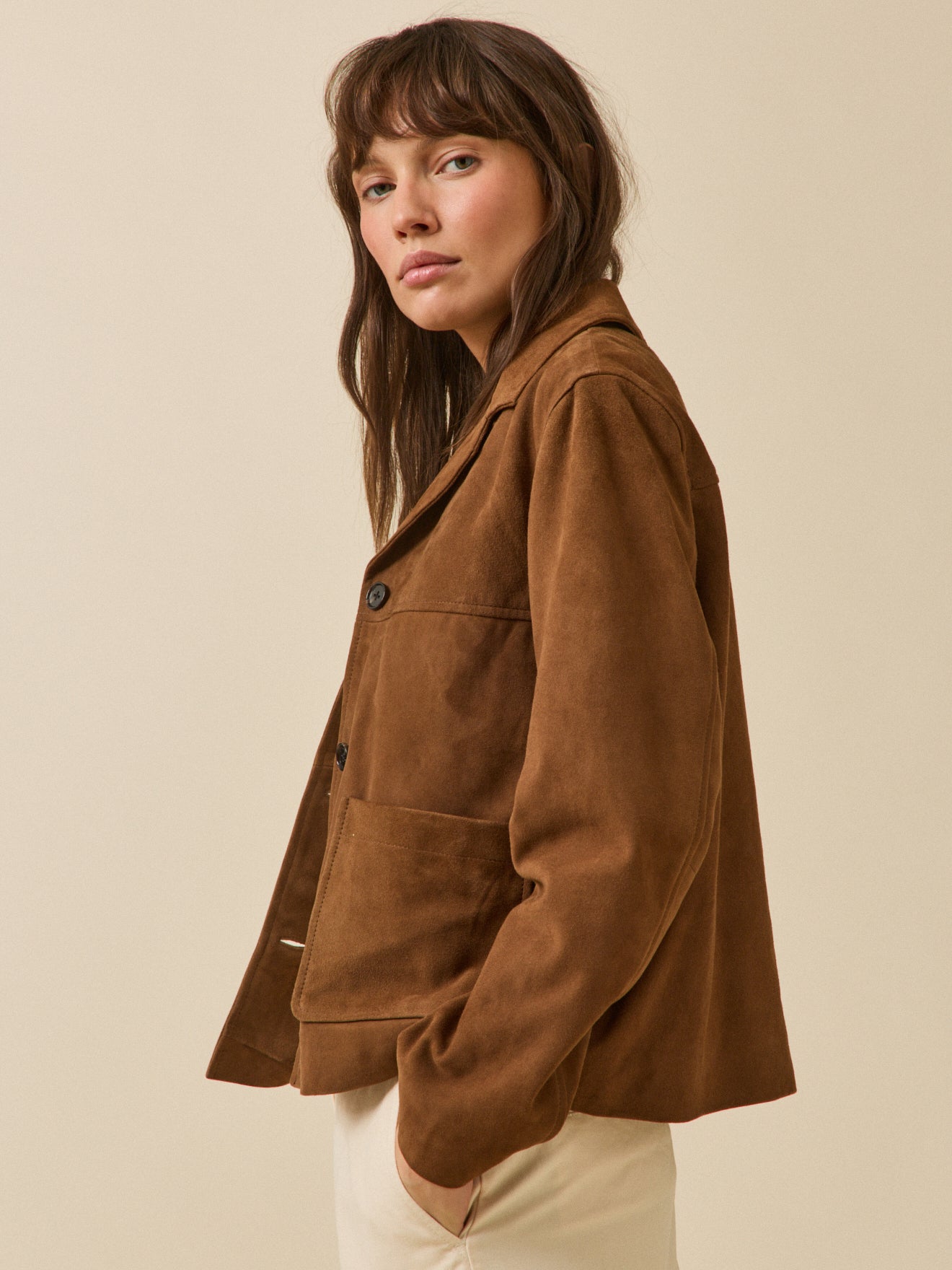 Veste cuir femme