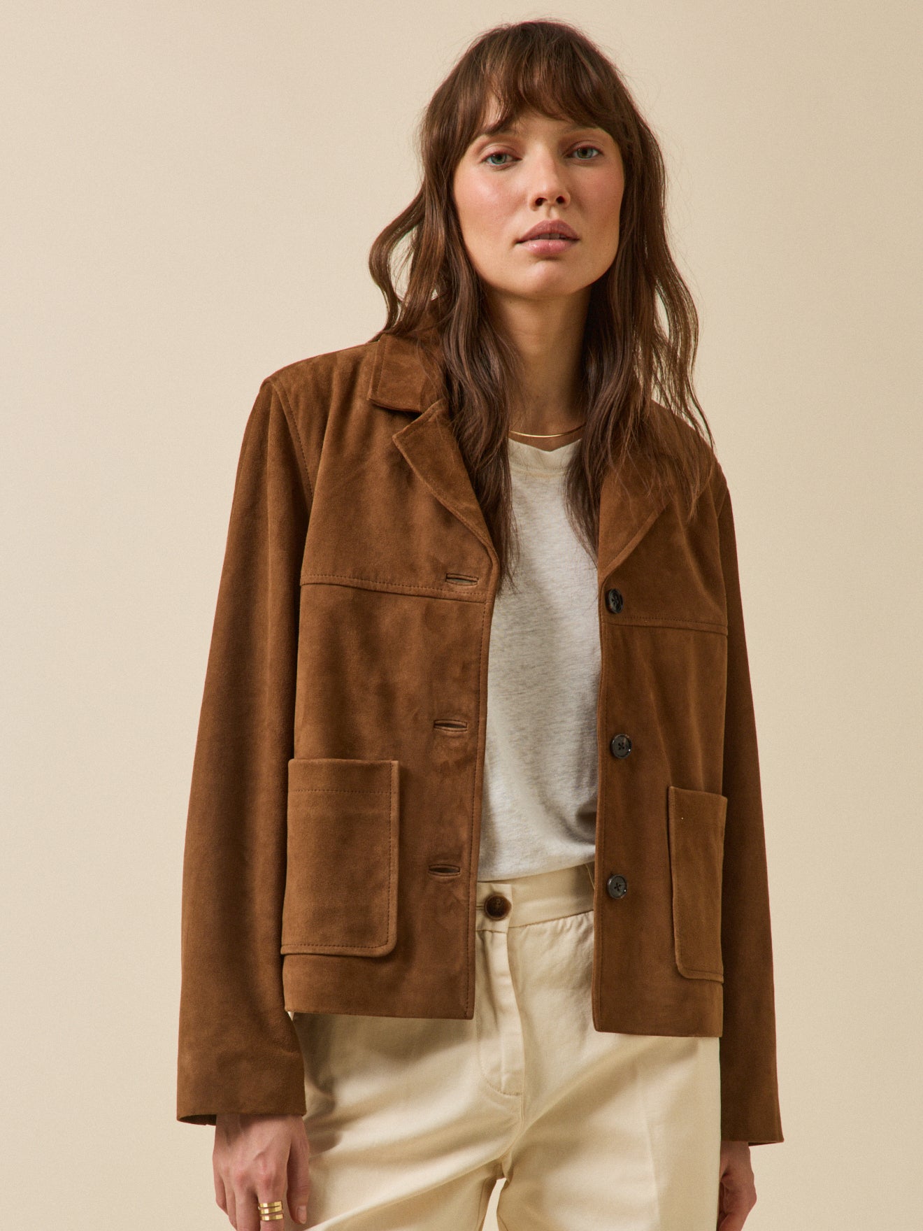 Veste cuir femme