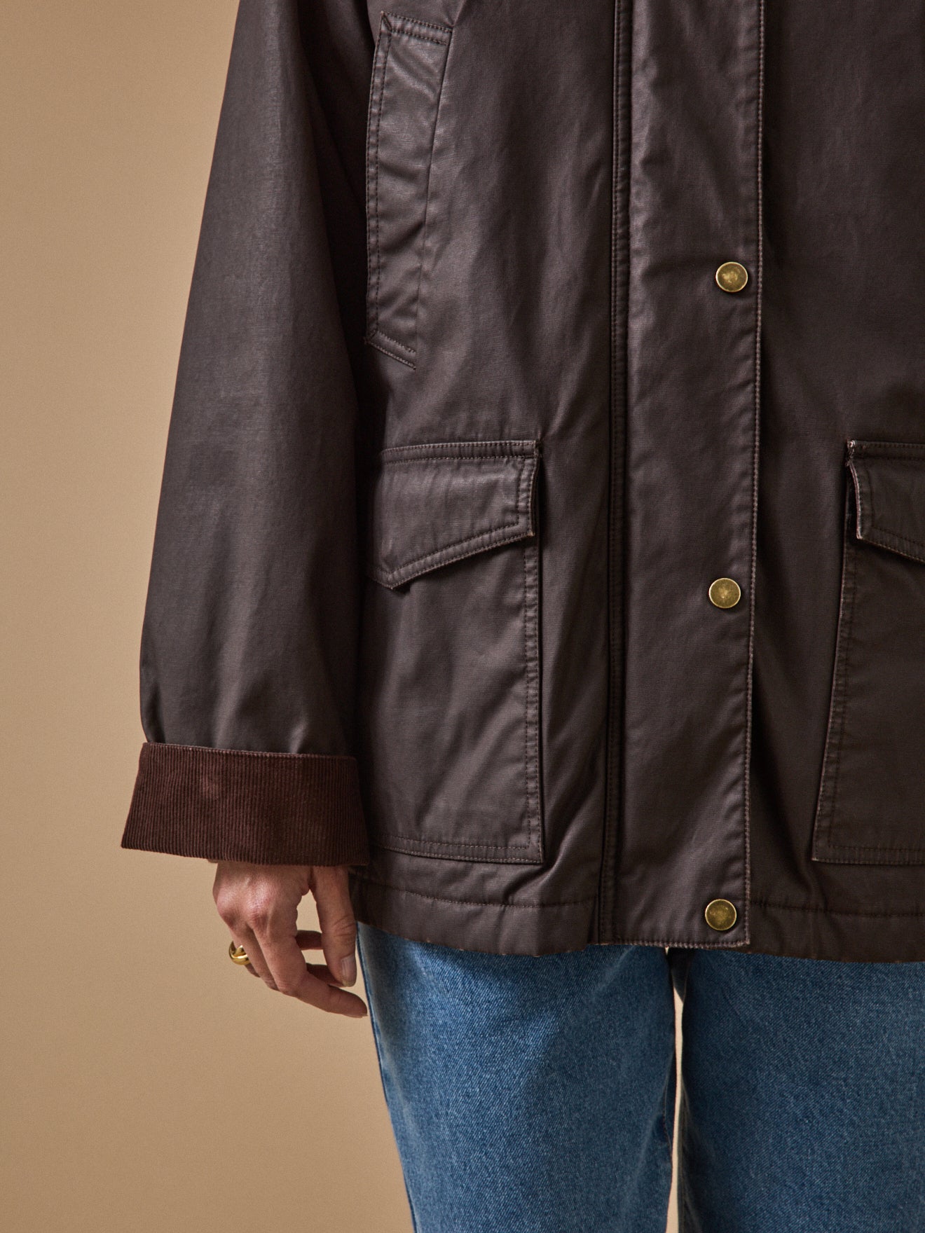 Women's coated cotton jacket