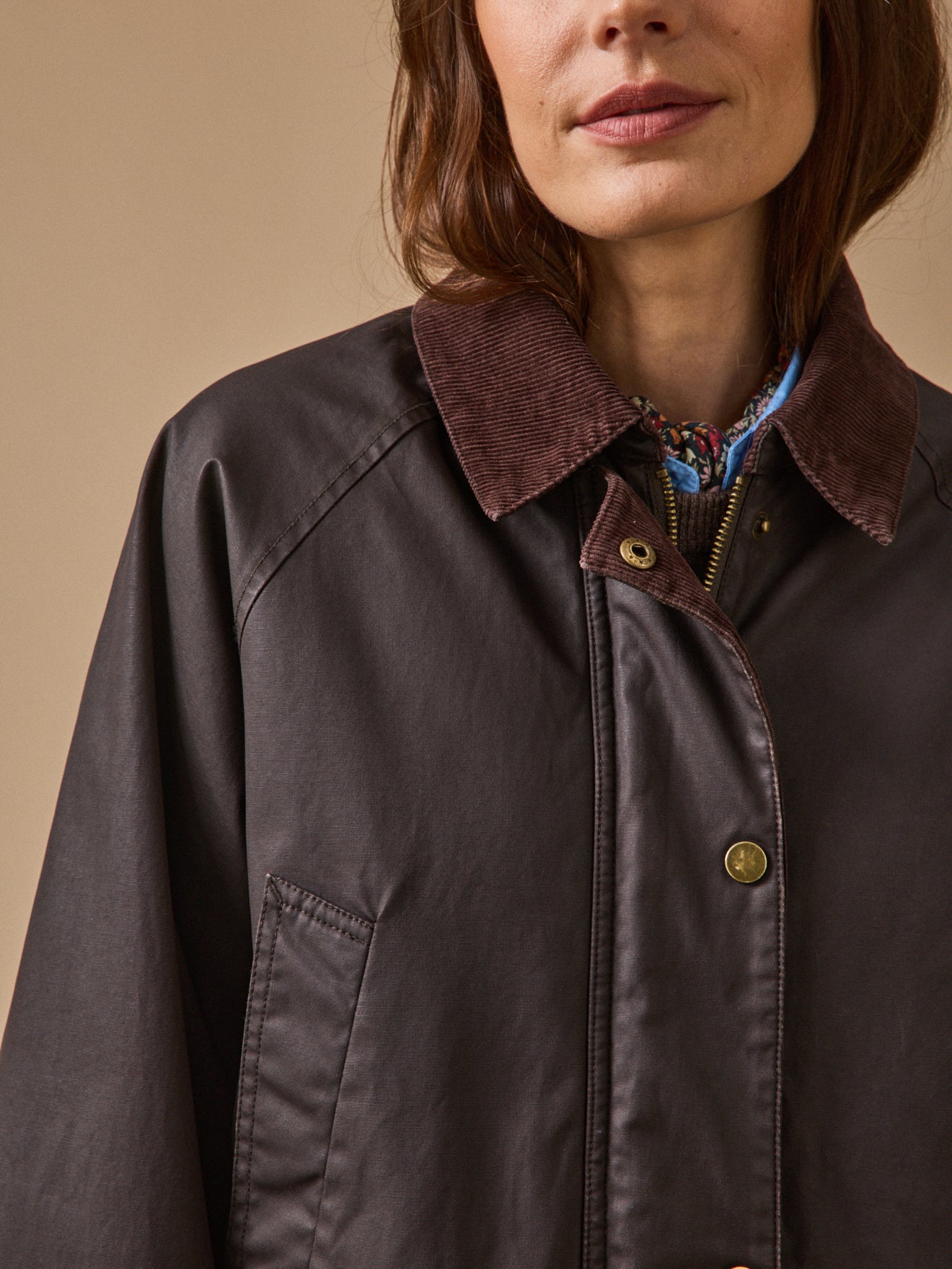 Women's coated cotton jacket
