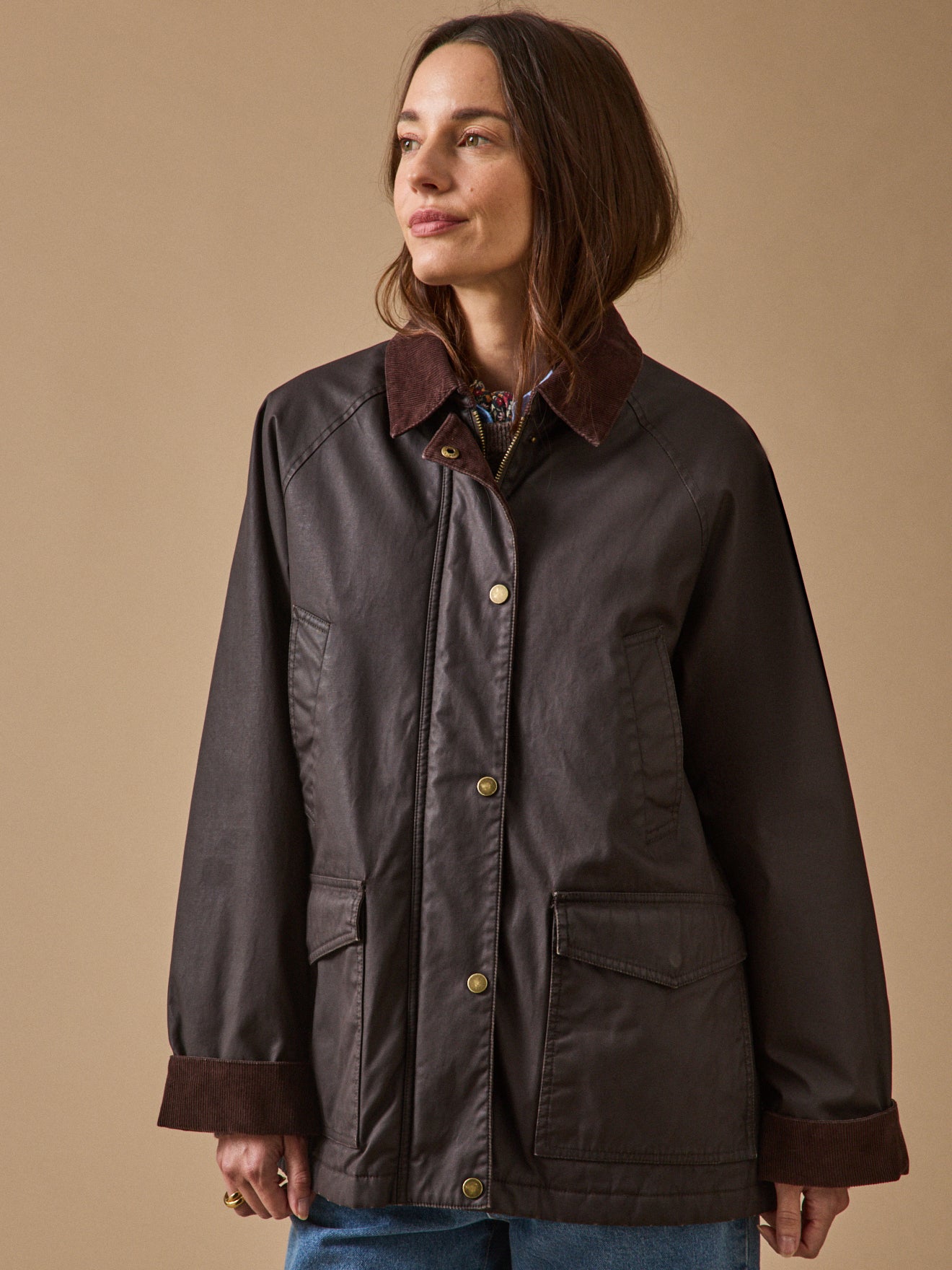 Women's coated cotton jacket