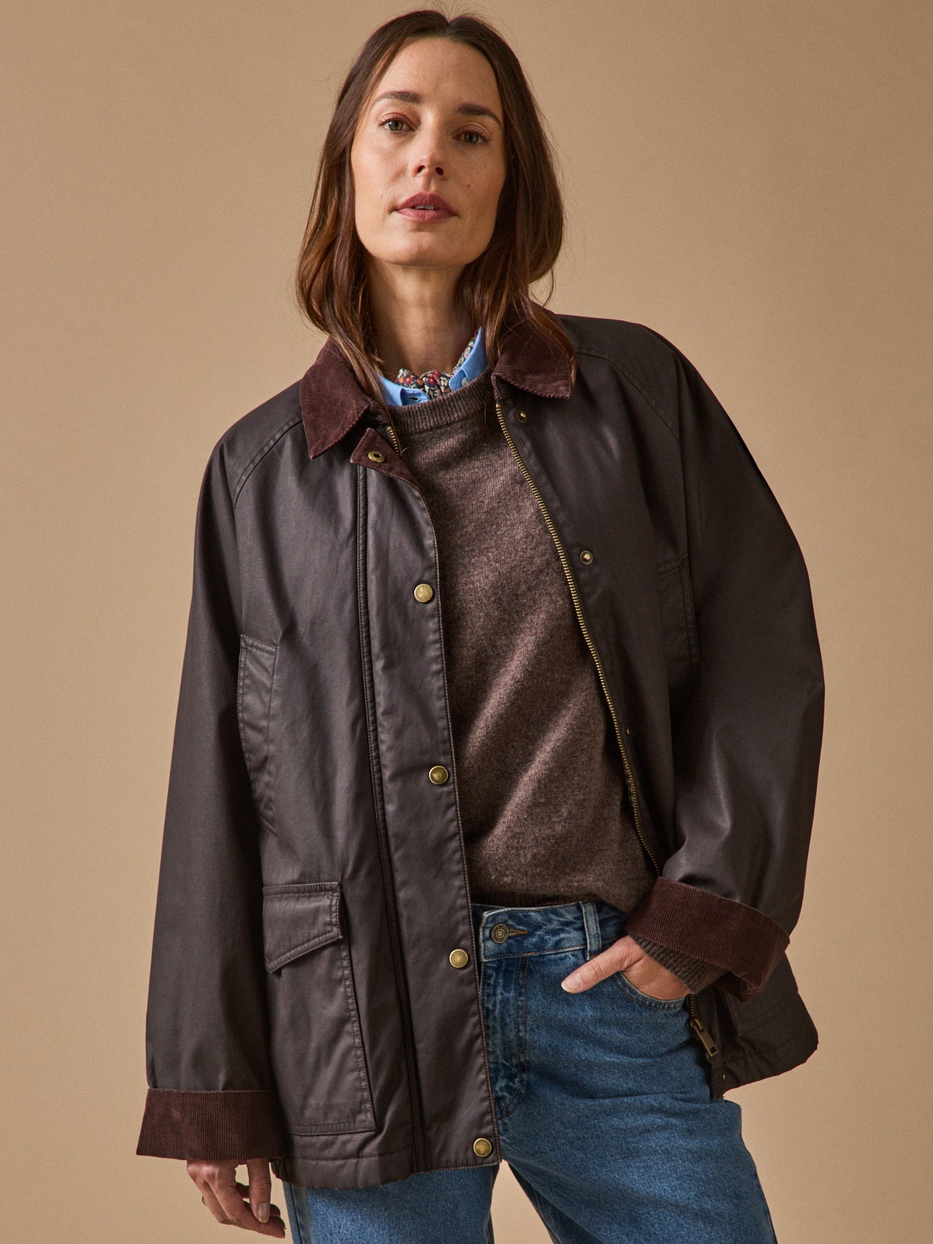 Women's coated cotton jacket