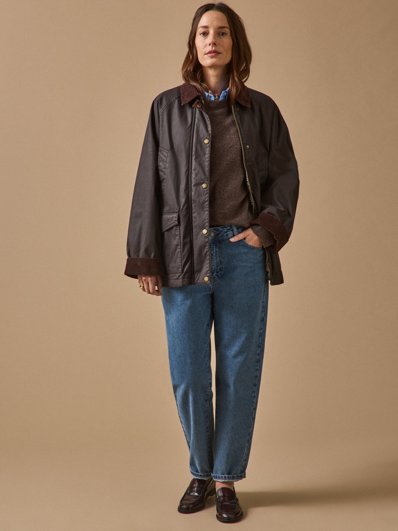 Women's coated cotton jacket
