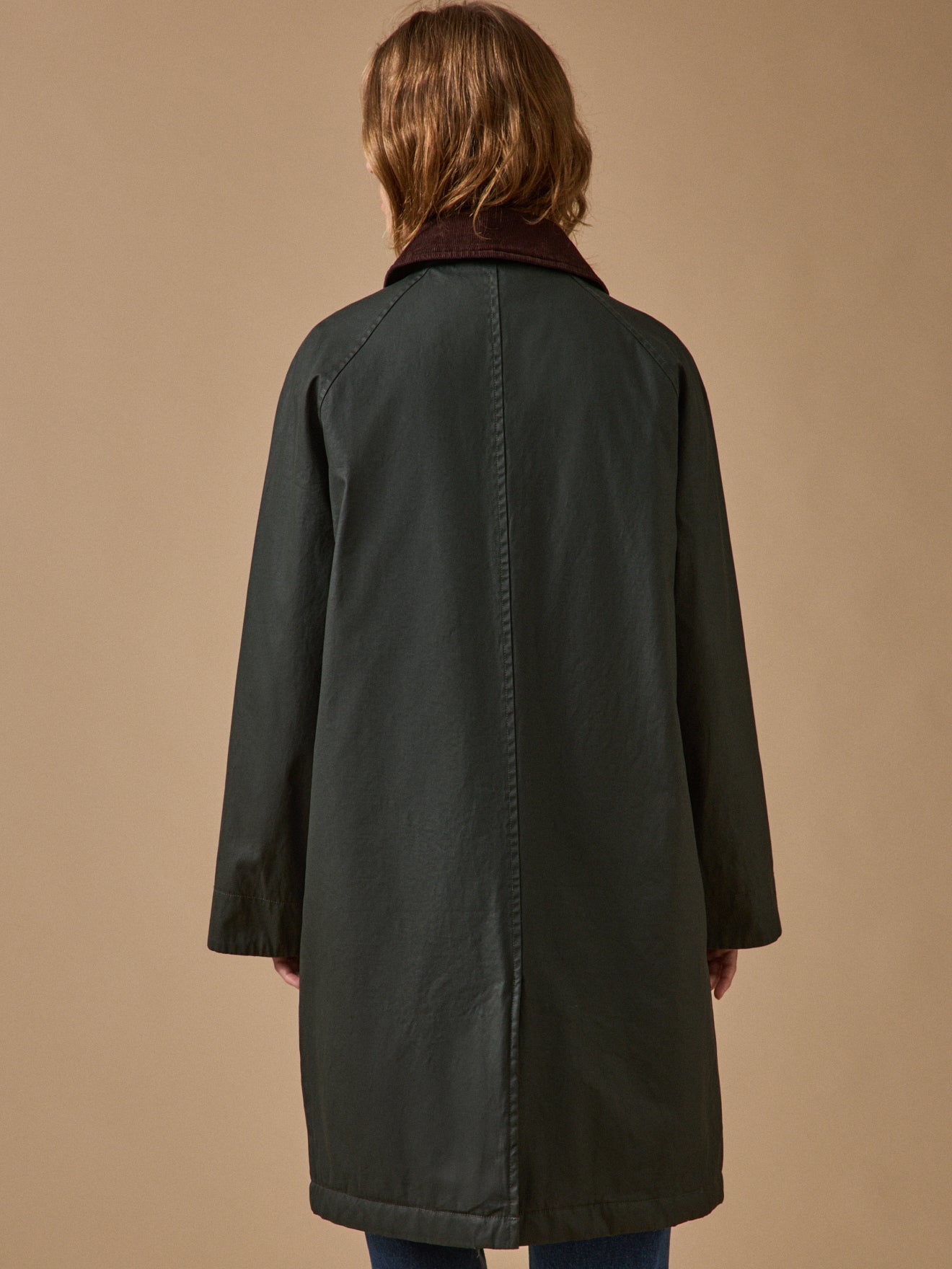 Women's coated toile overcoat