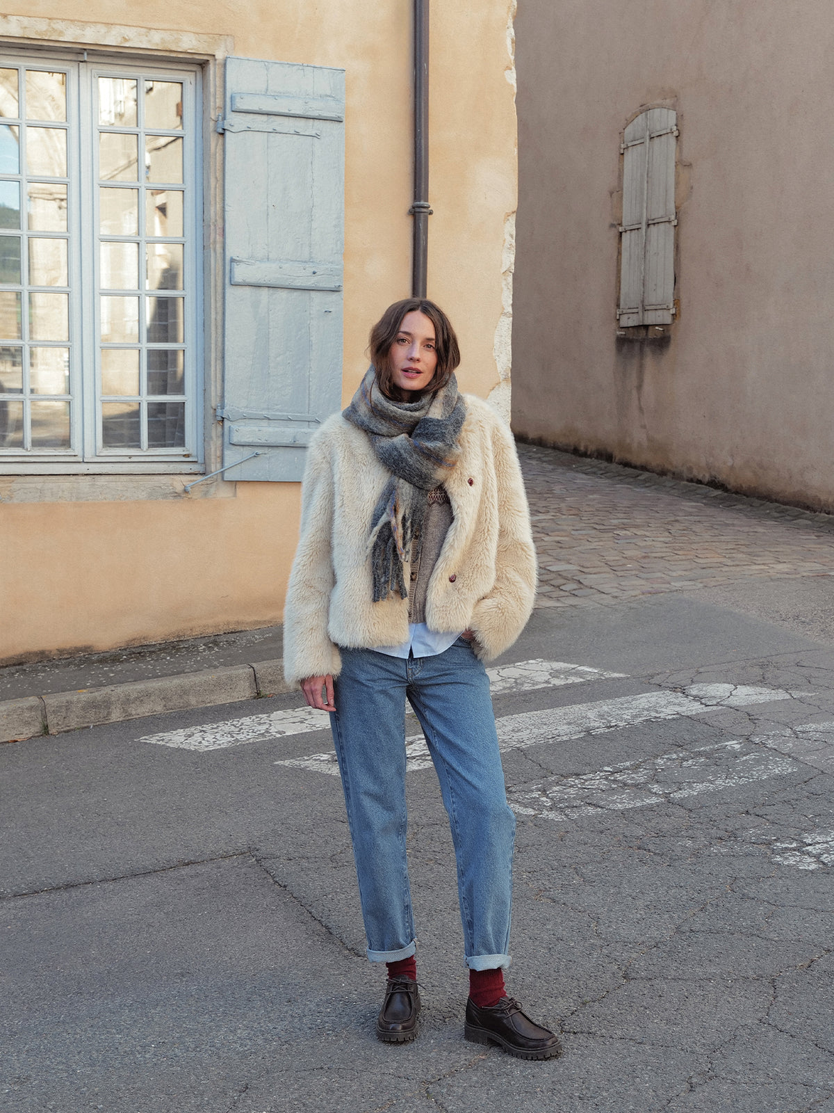 Manteau fausse fourrure* femme