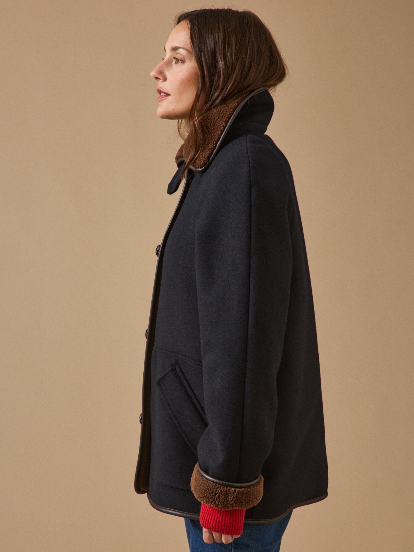 Manteau gansé intérieur sherpa femme