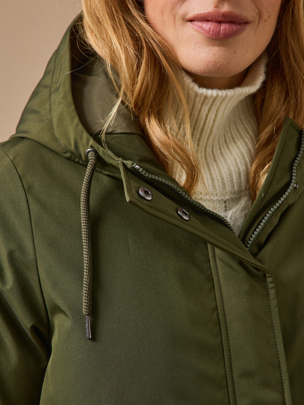 Women's long quilted parka