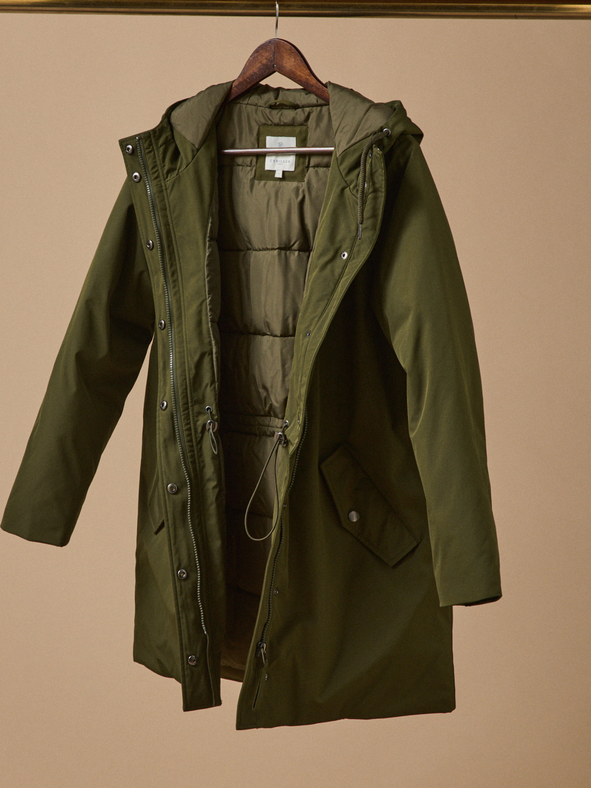 Women's long quilted parka