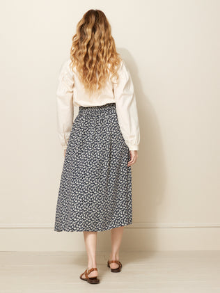 Women's mid-length Emily-print skirt