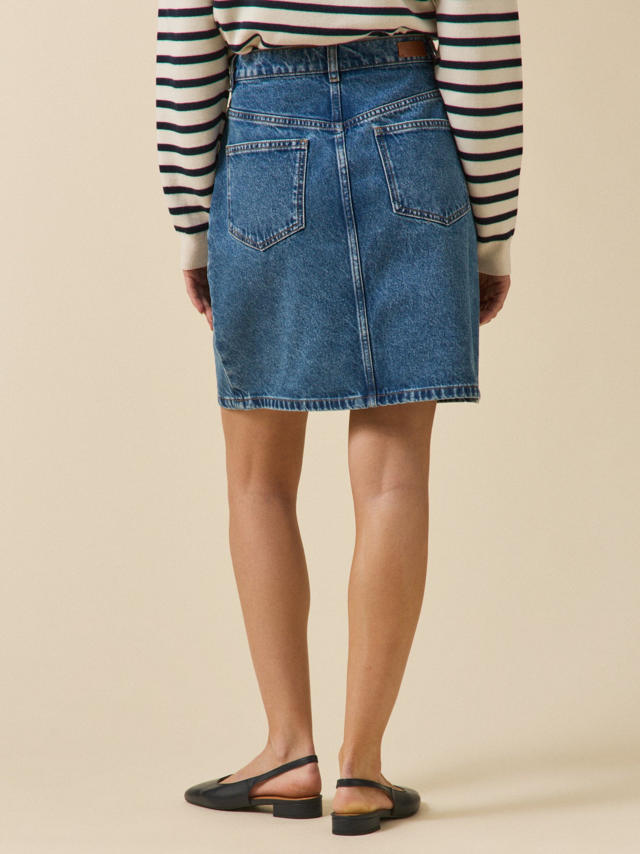 Jupe courte jean femme coton biologique