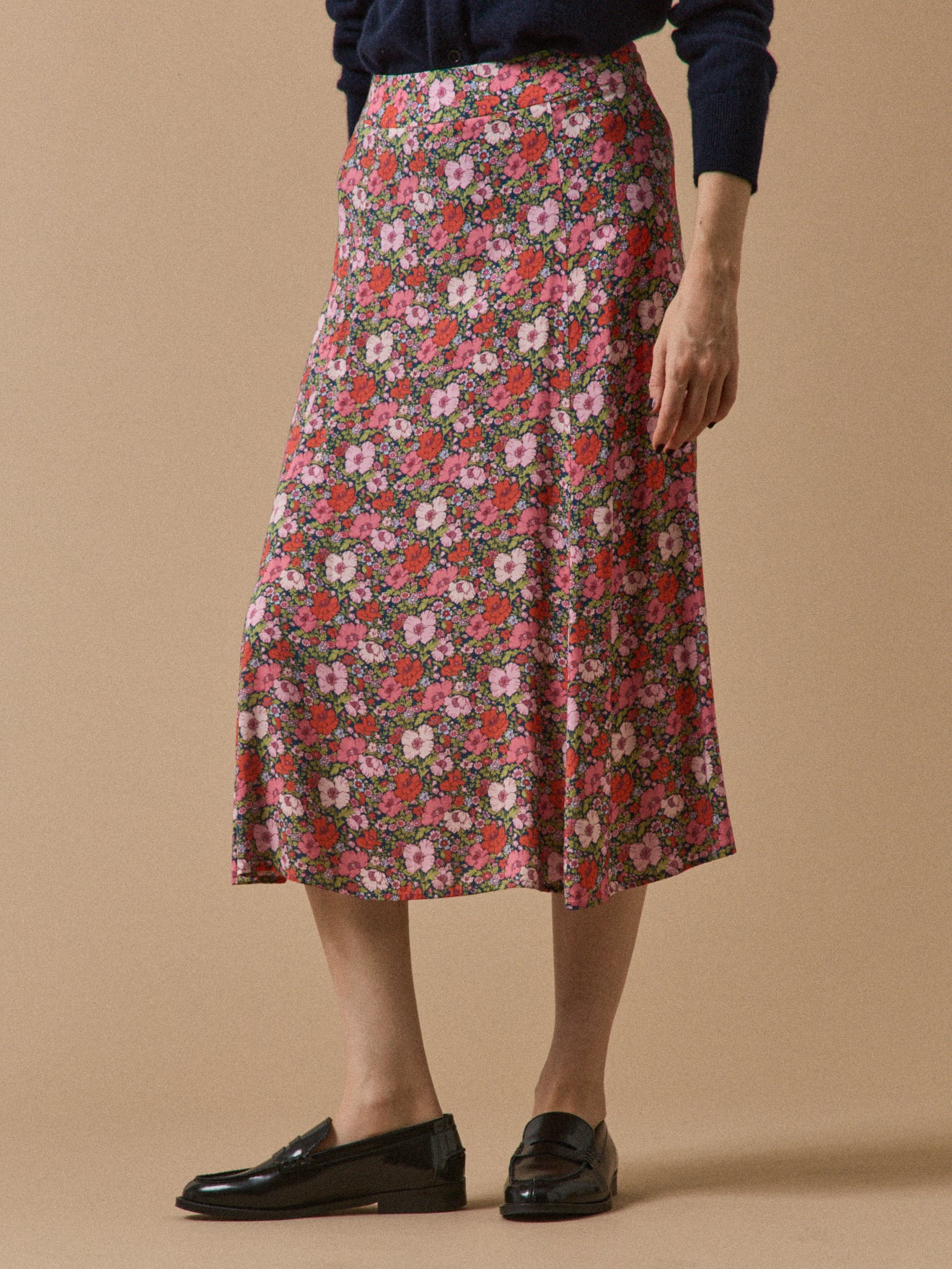 Jupe mi-longue femme tissu Liberty - Limited Collection