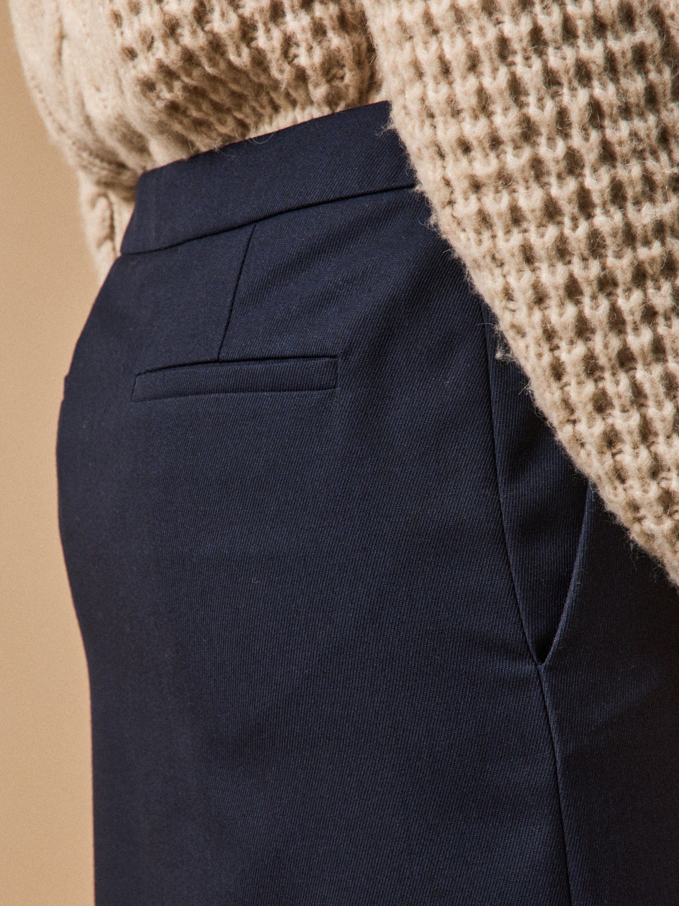 Women's short sailor-style skirt with golden buttons