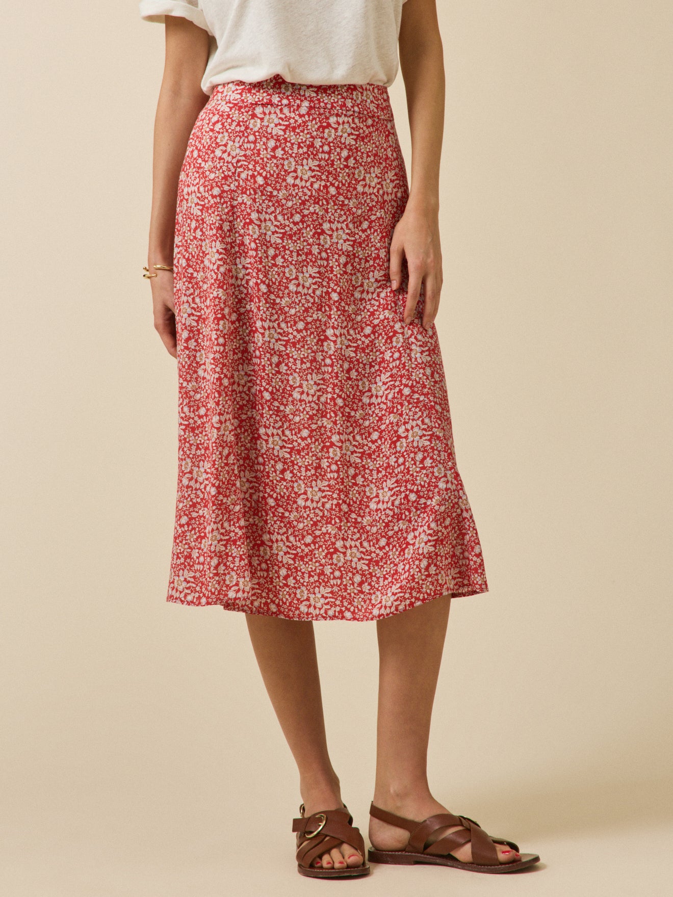 Jupe mi-longue femme tissu Liberty - Limited Collection