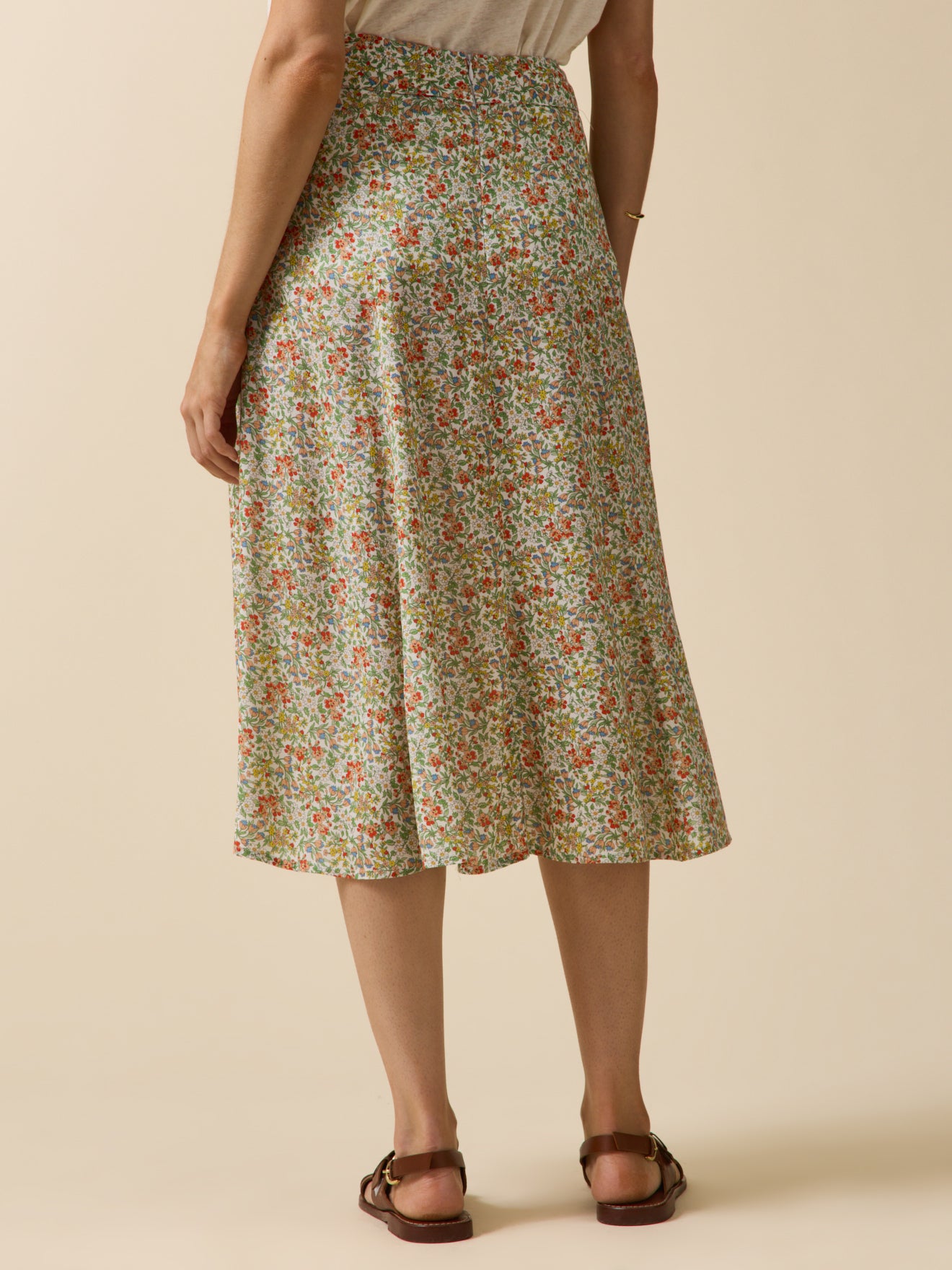 Jupe mi-longue femme tissu Liberty - Limited Collection