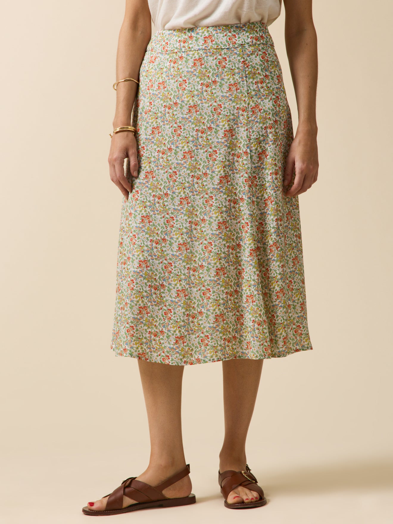 Jupe mi-longue femme tissu Liberty - Limited Collection