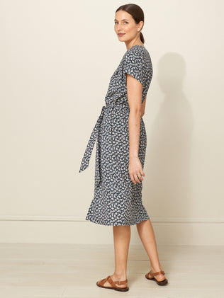 Women's Emily print mid-length dress