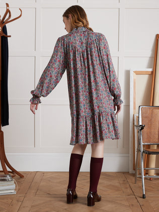 Women's short Tapestry print dress made with Liberty fabric - The Limited Collection