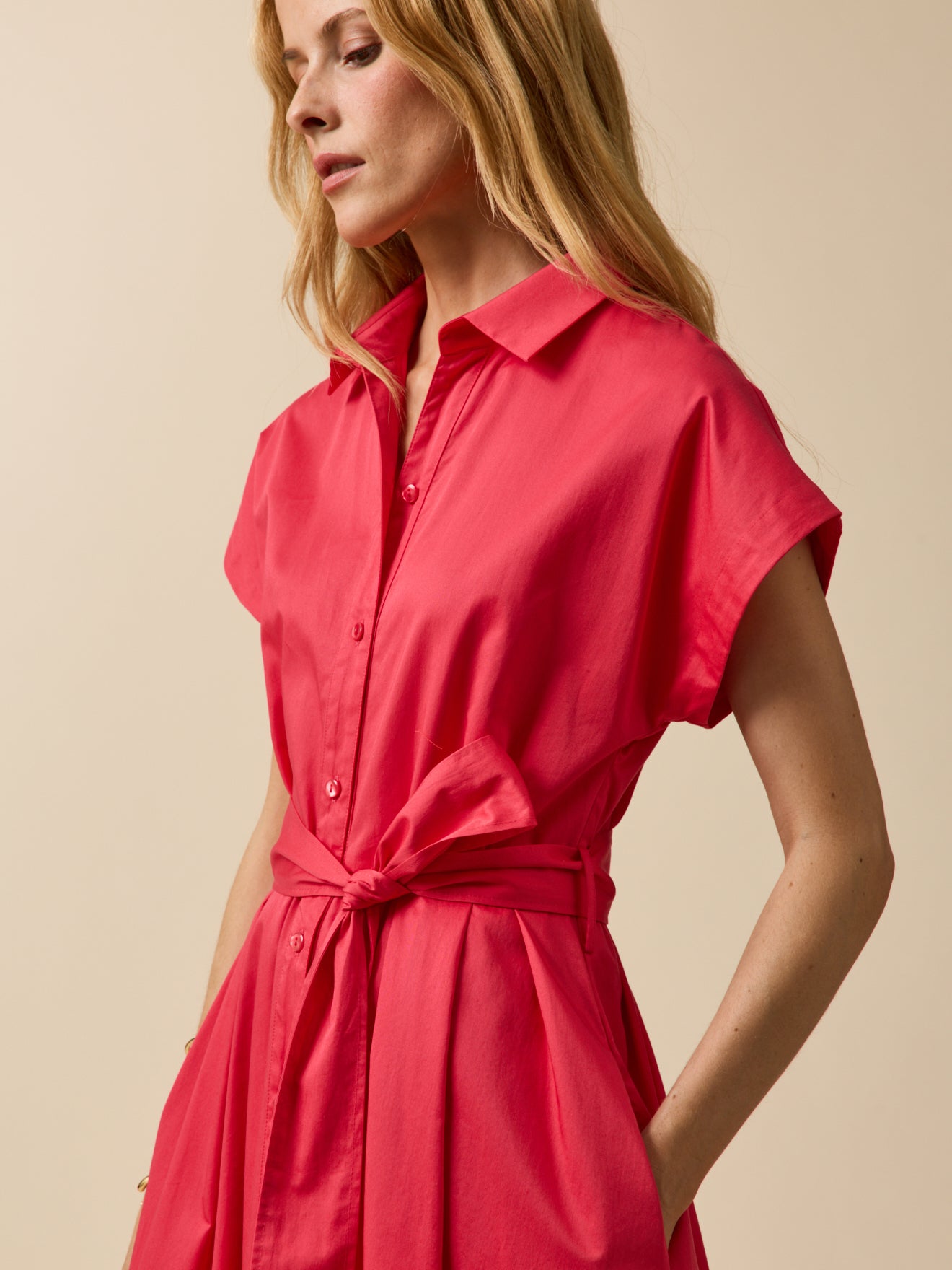 Robe cérémonie femme popeline satinée