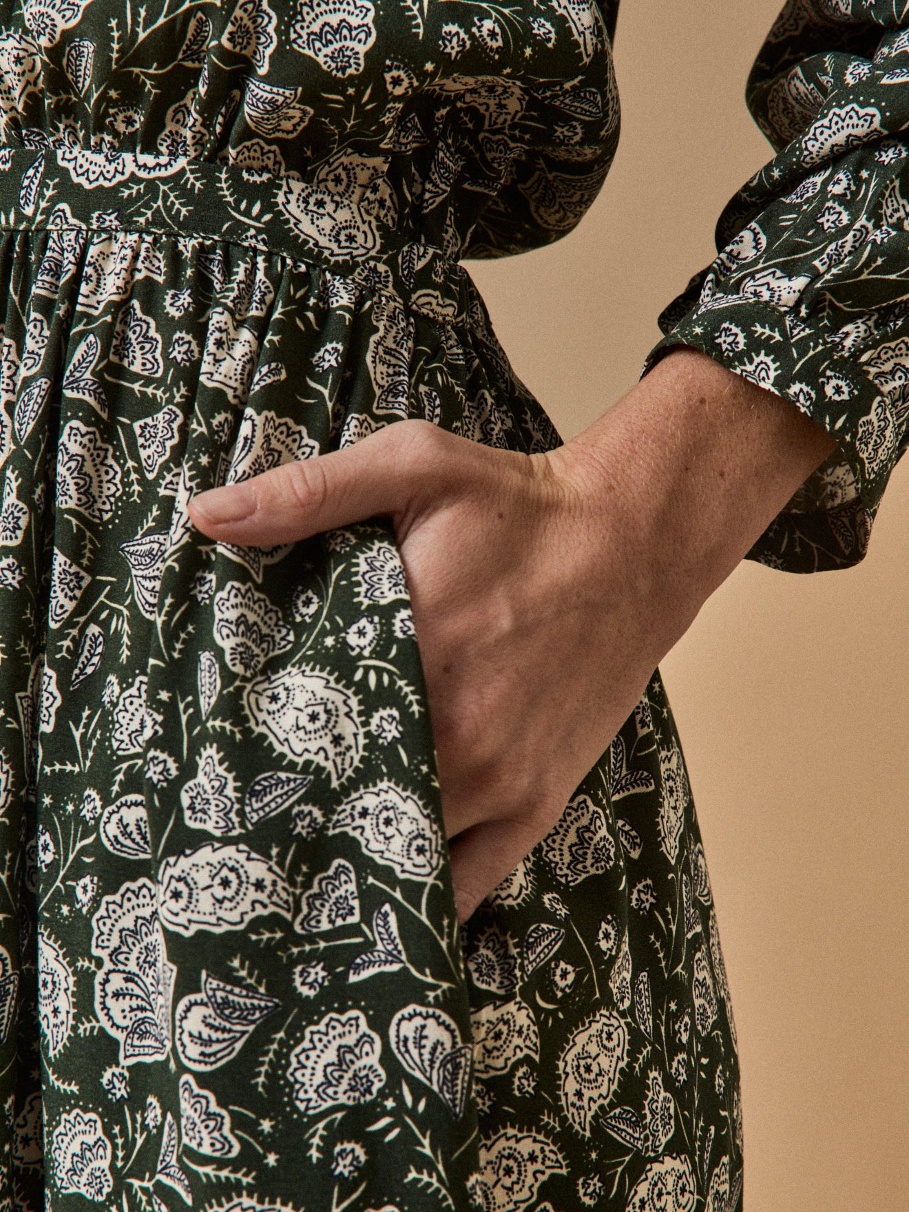 Women's Lilith-print mid-length dress