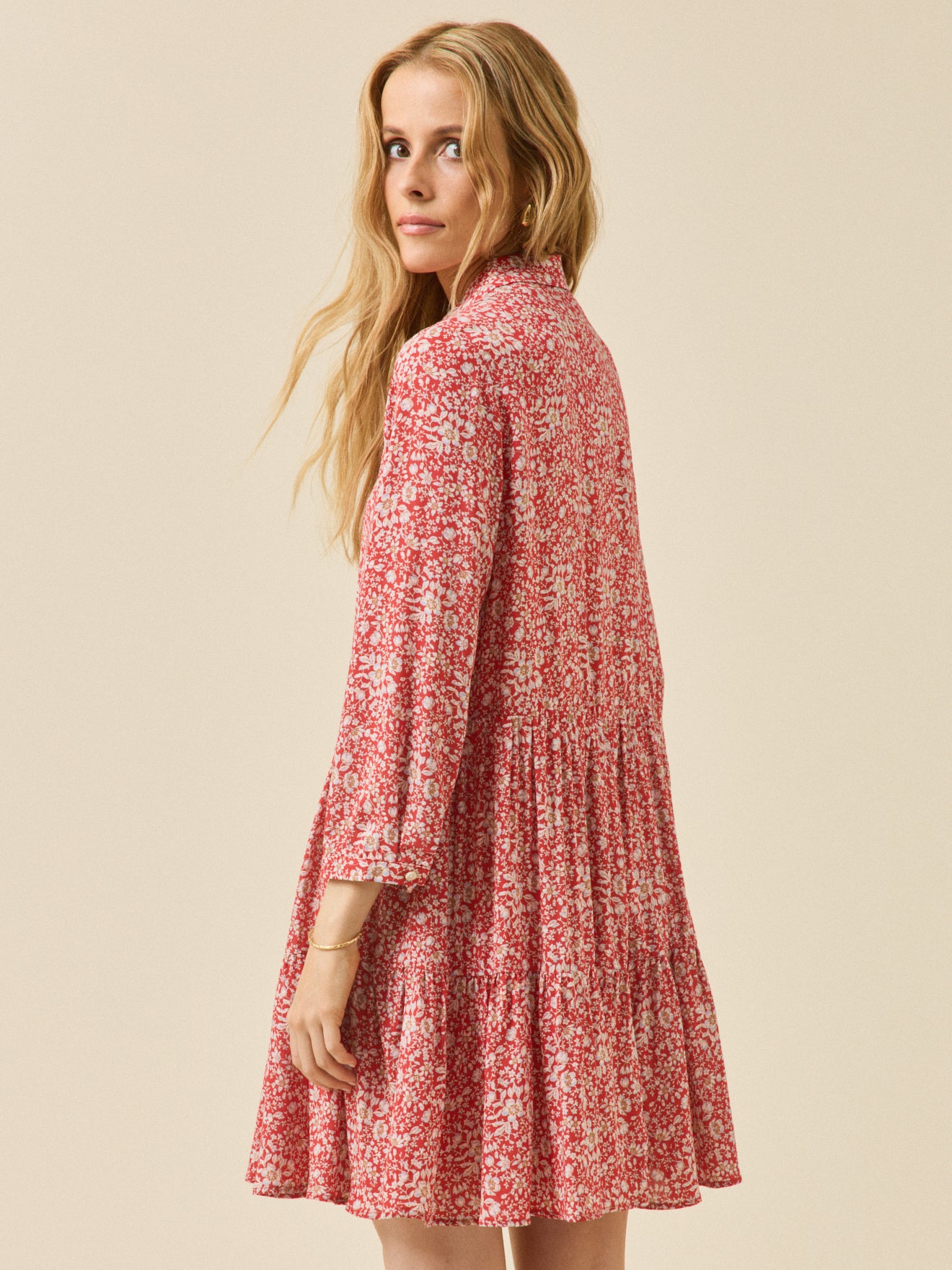 Robe courte volant femme tissu Liberty - Limited Collection