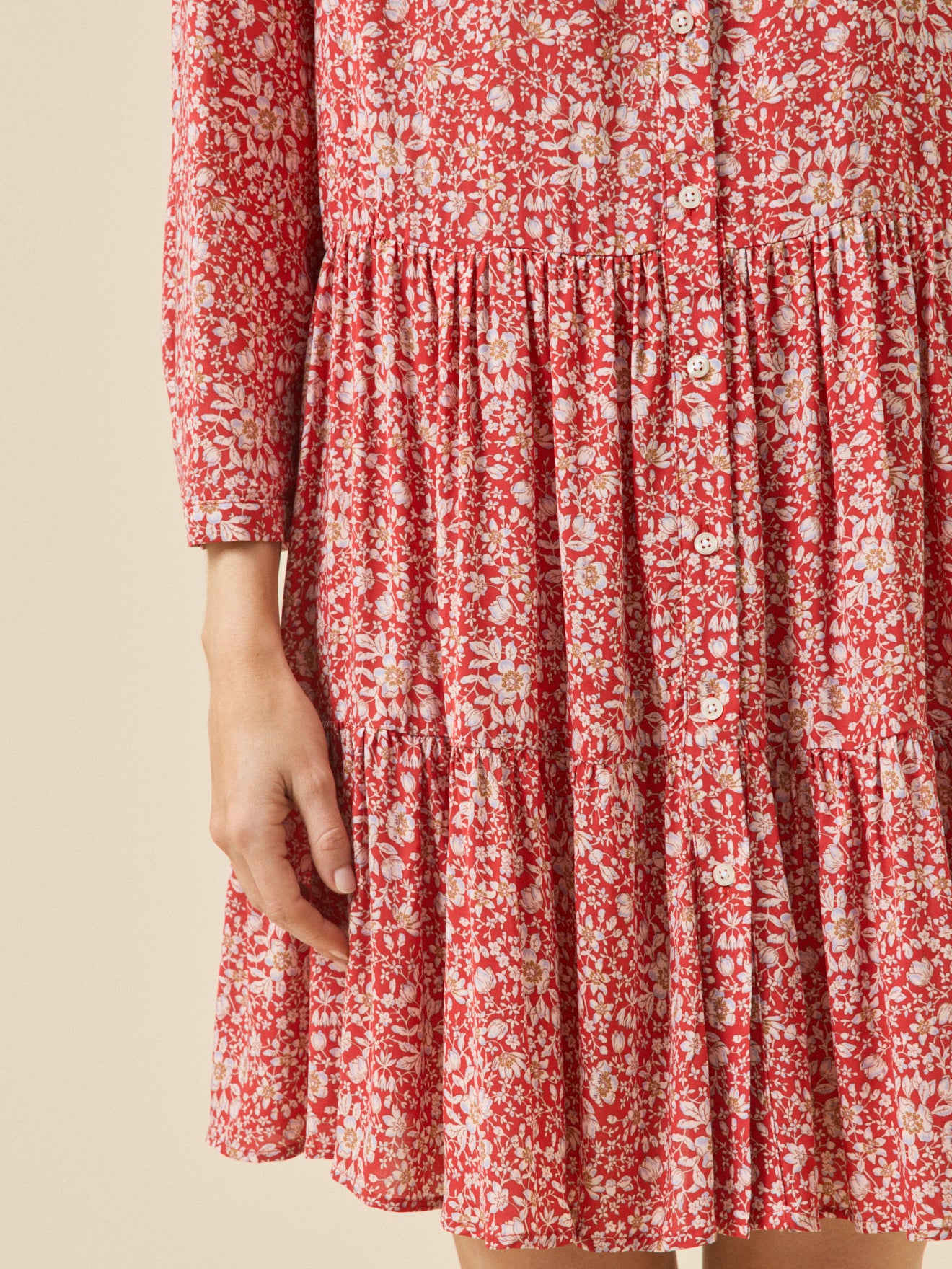 Robe courte volant femme tissu Liberty - Limited Collection