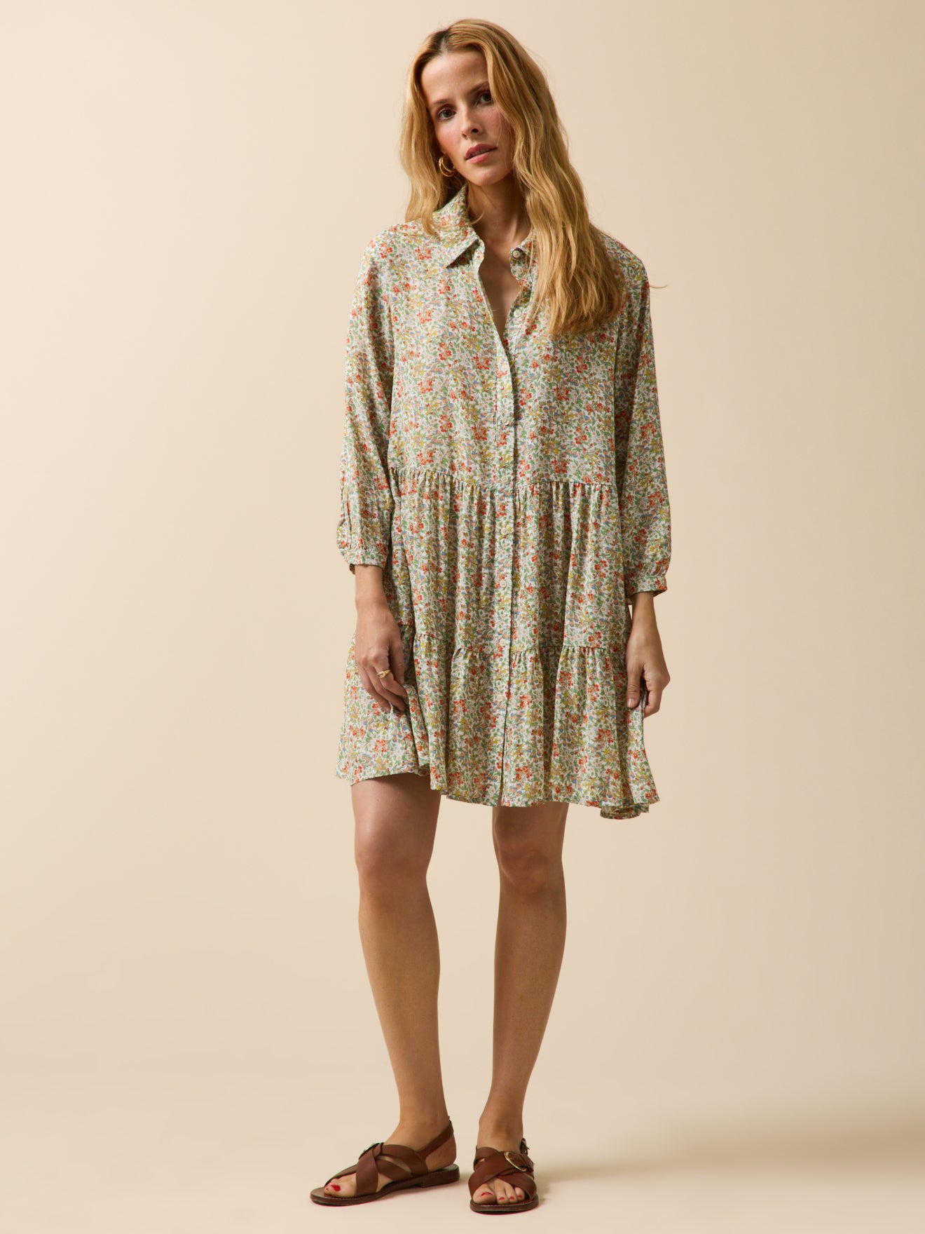 Robe courte volant femme tissu Liberty - Limited Collection