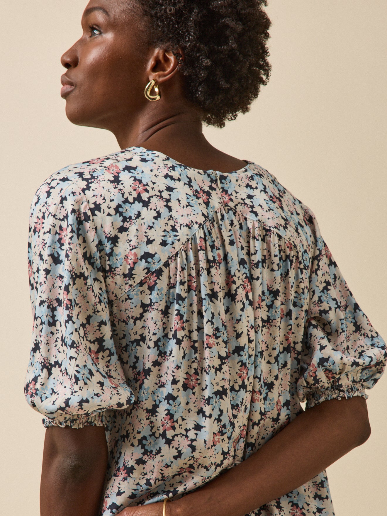 Women's long dress with Pop Flowers print