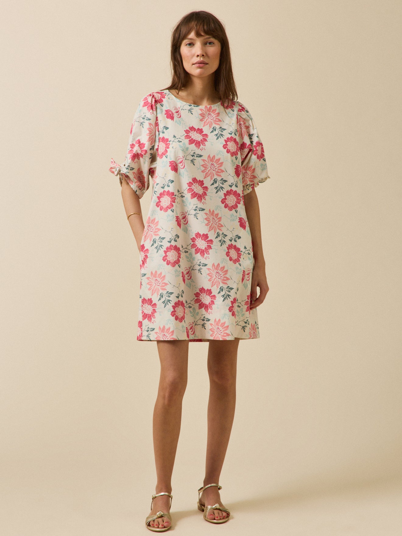 Robe courte cérémonie femme imprimé Rosala