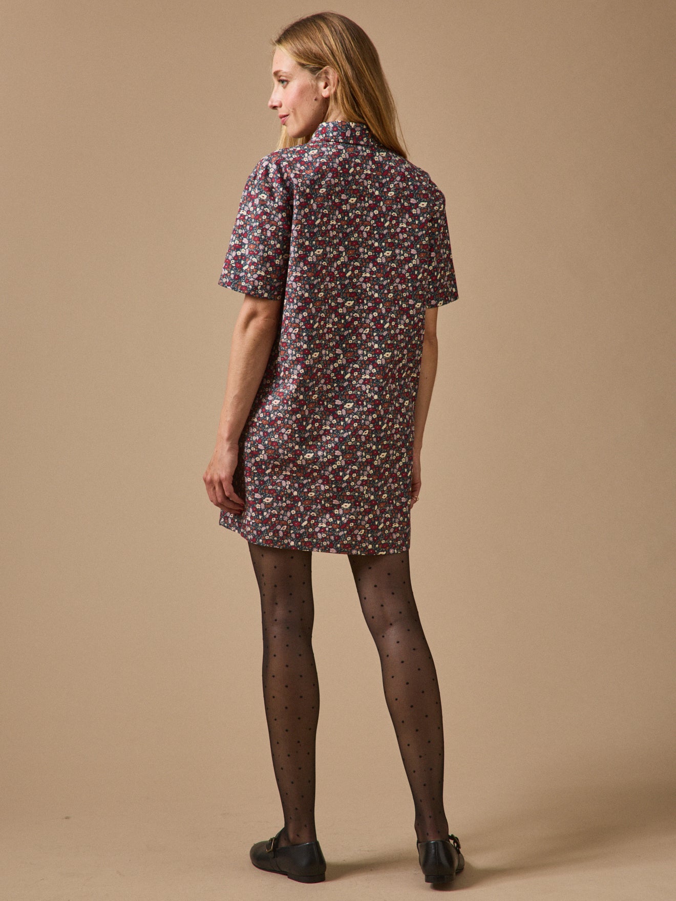 Women's Petal&Daisy floral motif shirt-dress made with Liberty fabric