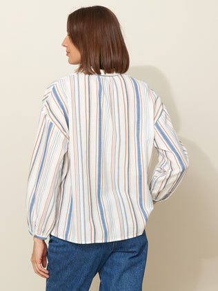 Women's shirt with jacquard stripes