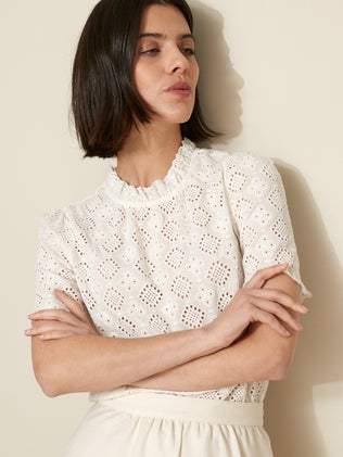 Women's broderie anglaise blouse