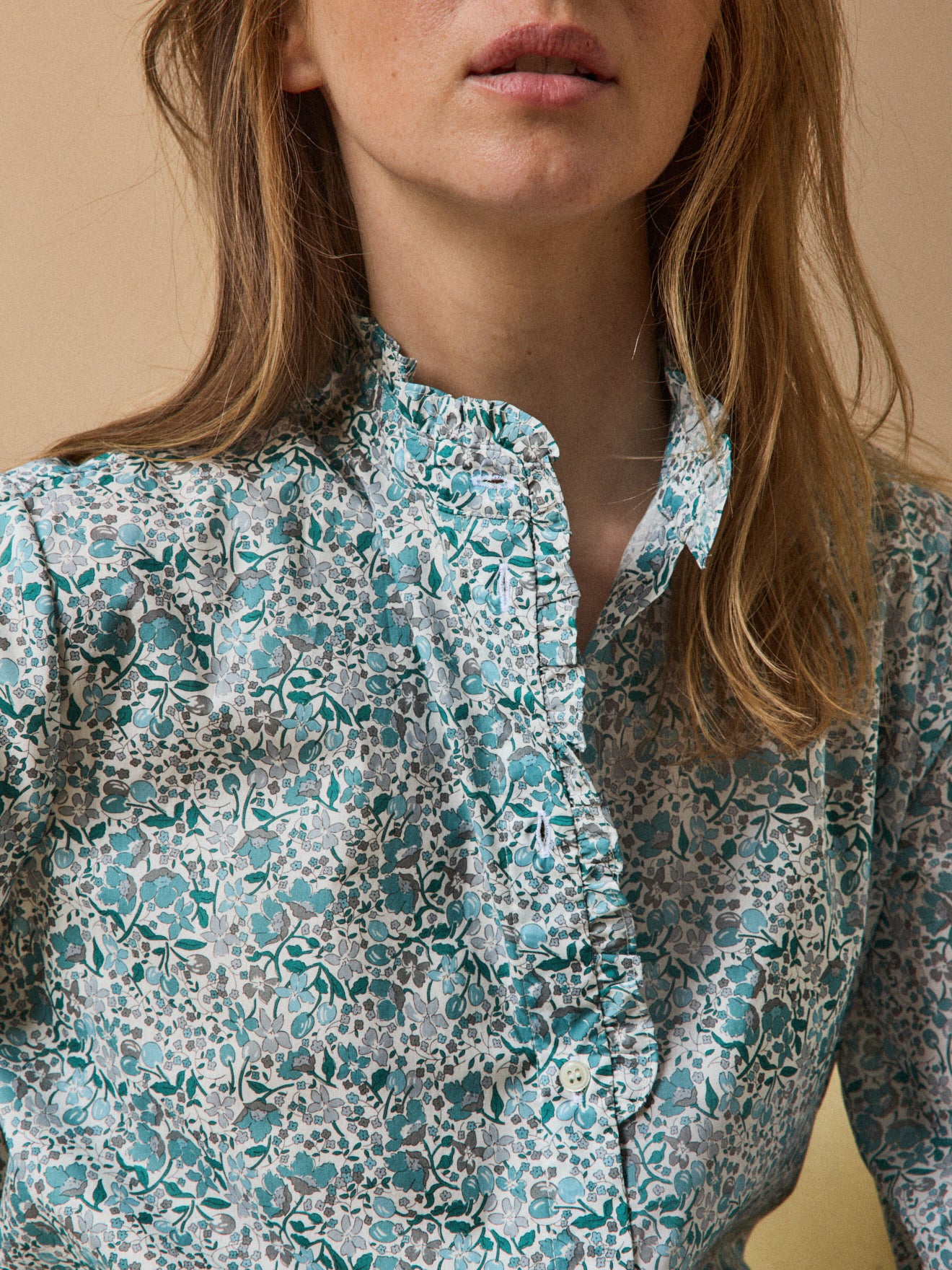 Chemise volantée femme tissu Liberty - Limited Collection