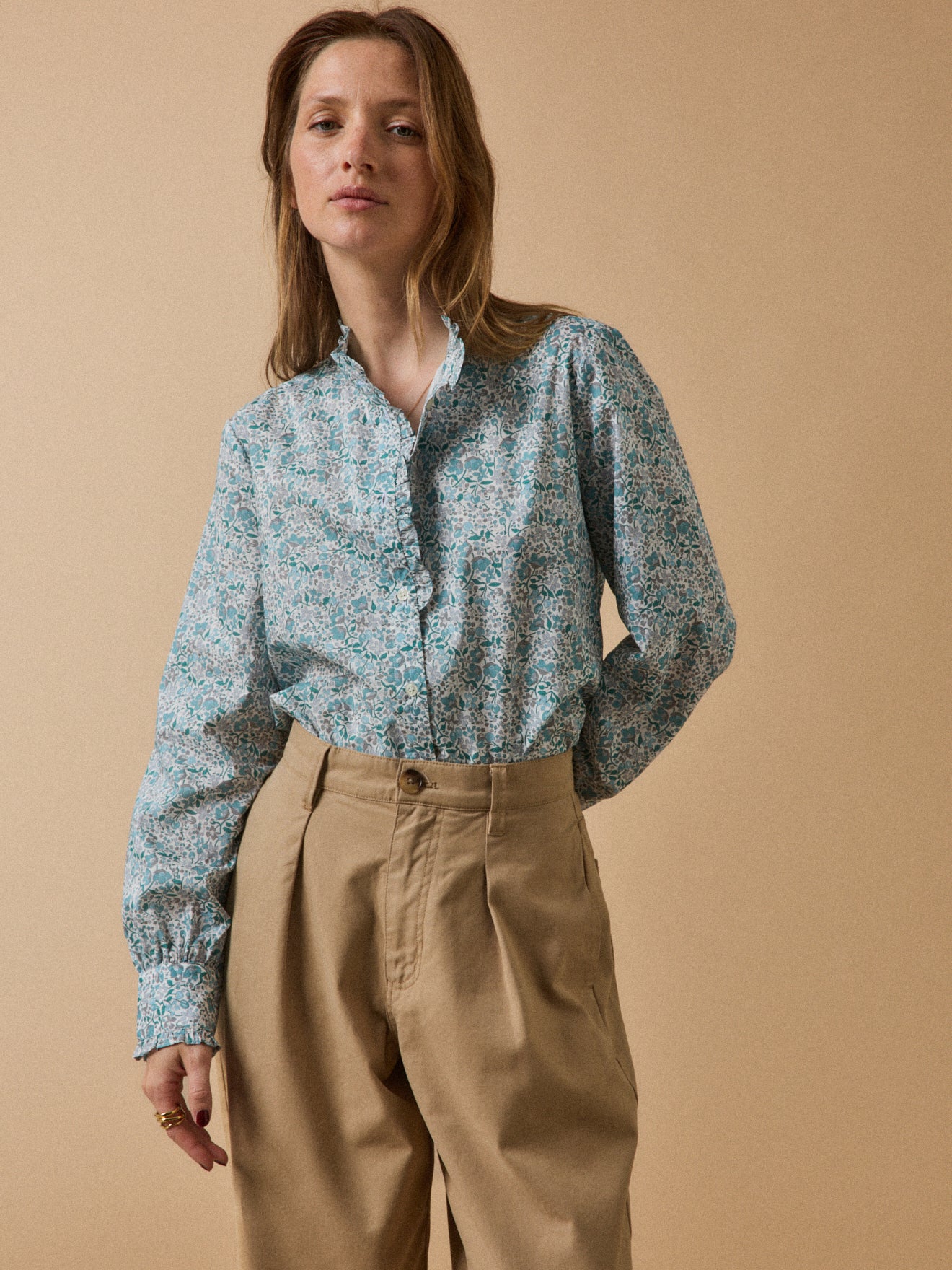 Chemise volantée femme tissu Liberty - Limited Collection