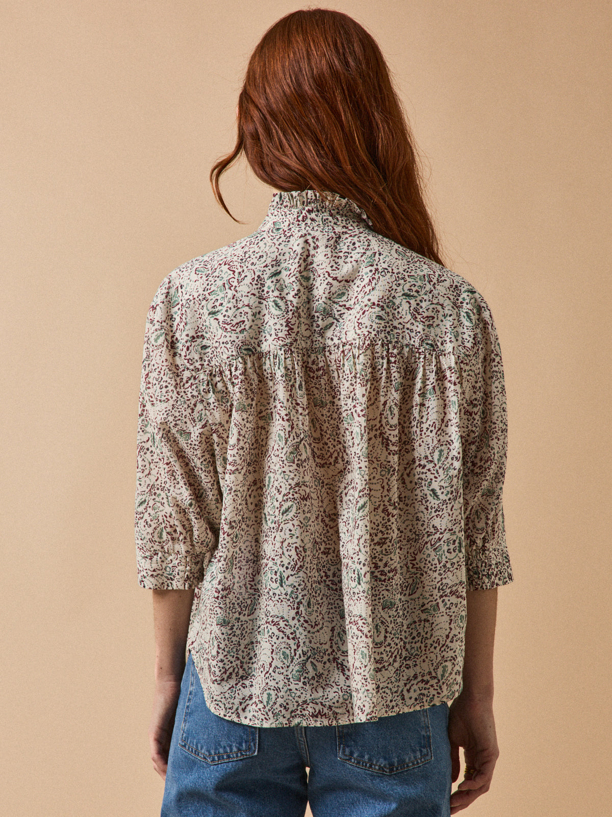 Blouse coton dobby femme imprimé Noelia