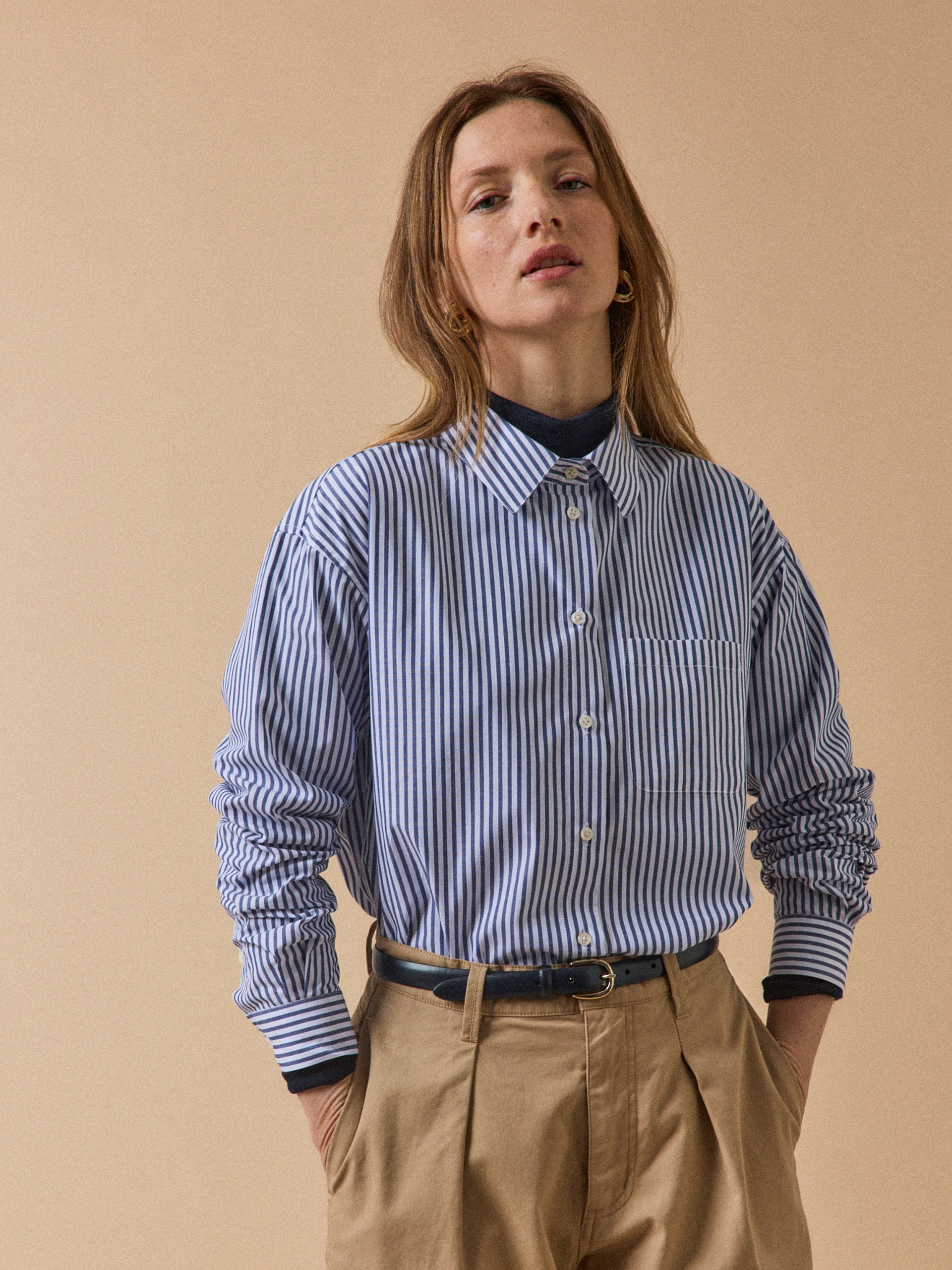 Chemise rayée femme coton biologique