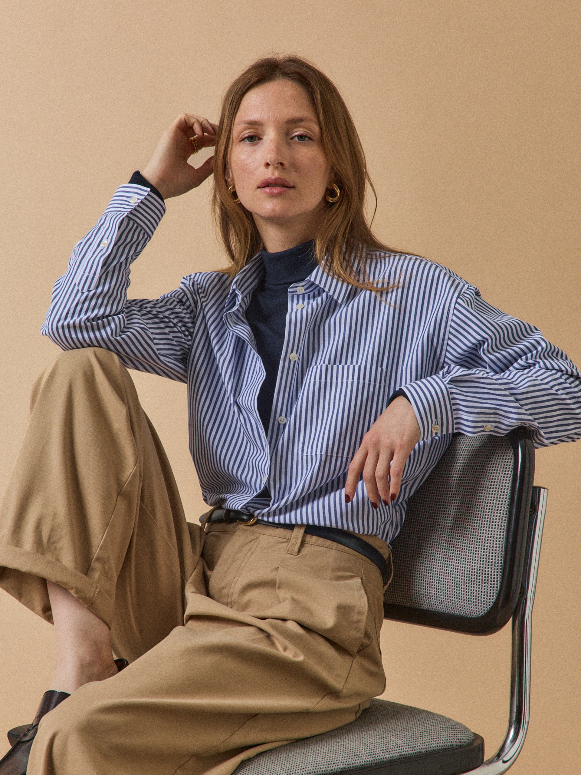 Chemise rayée femme coton biologique