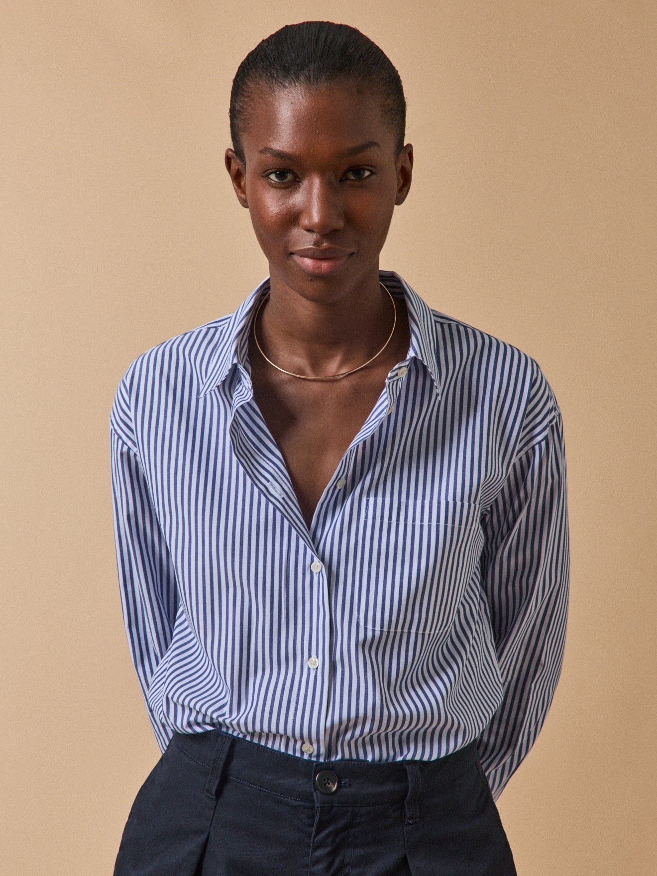 Chemise rayée femme coton biologique