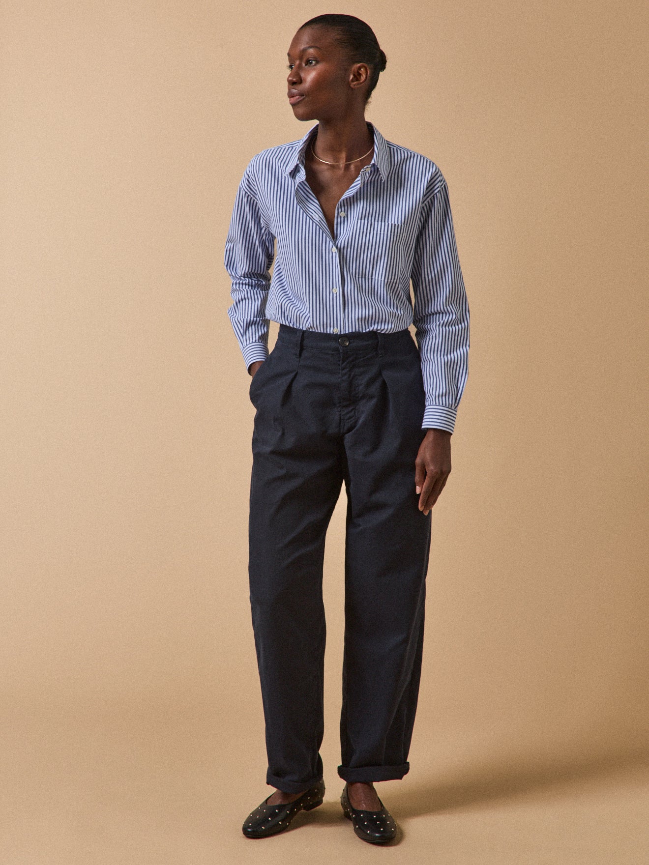 Chemise rayée femme coton biologique