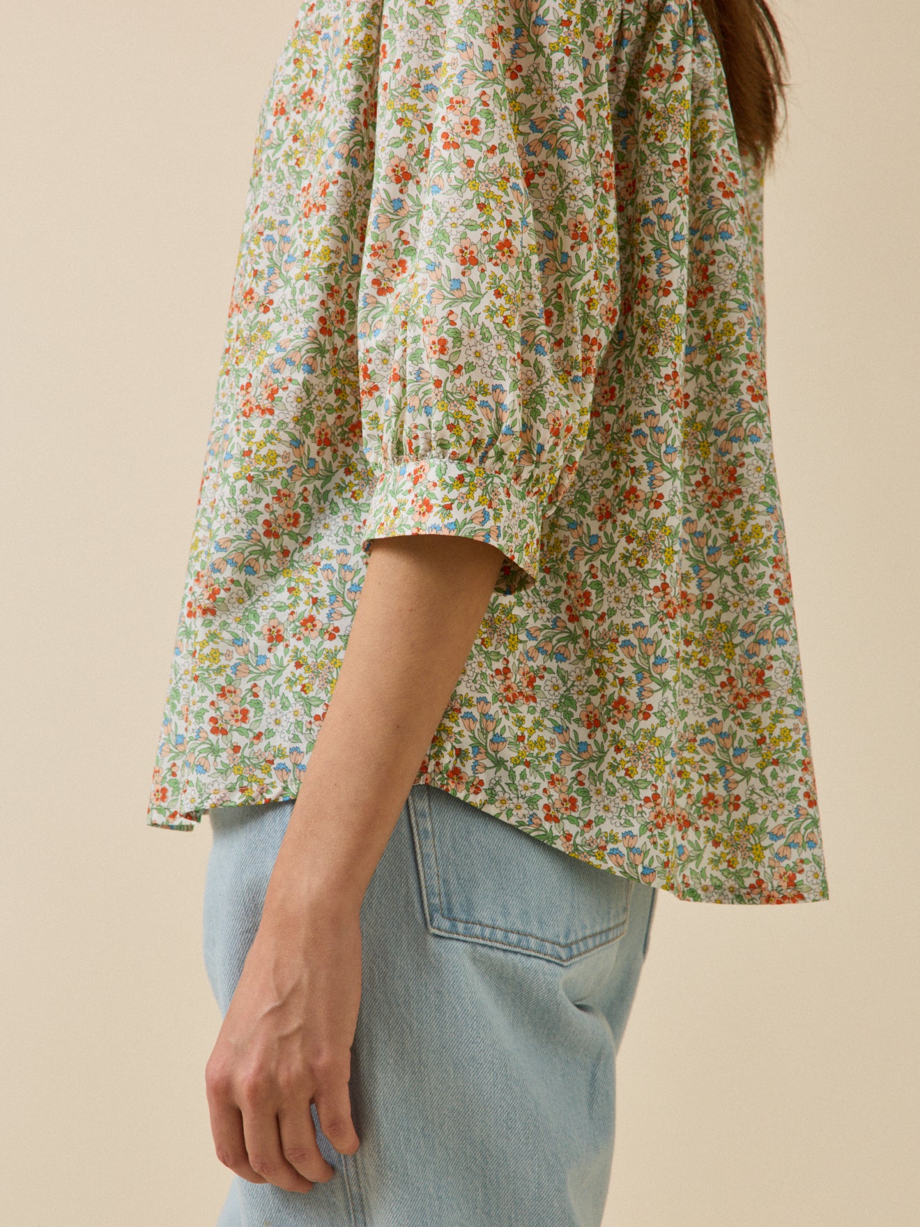 Women's ruffled collar blouse made with Liberty fabric - The Limited Collection