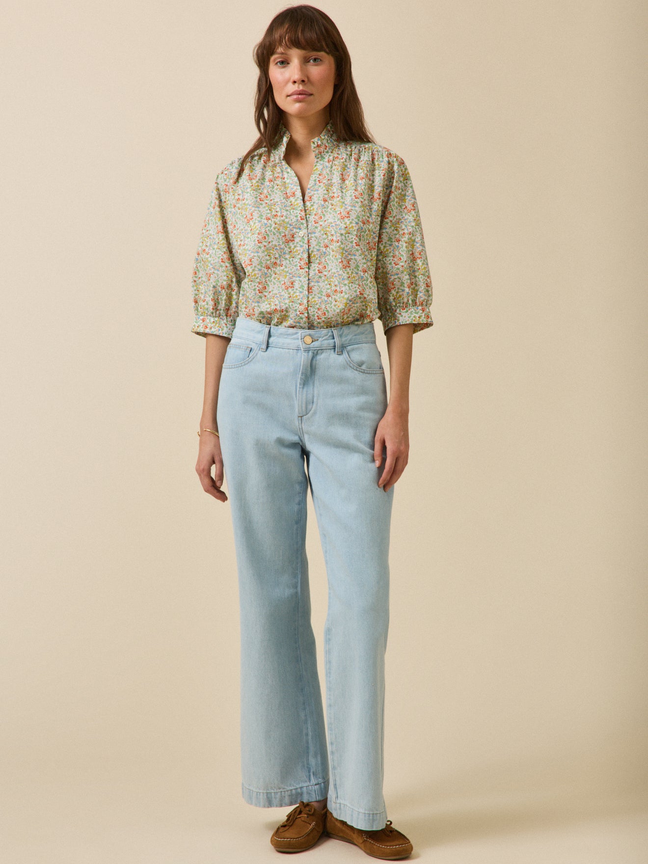 Women's ruffled collar blouse made with Liberty fabric - The Limited Collection