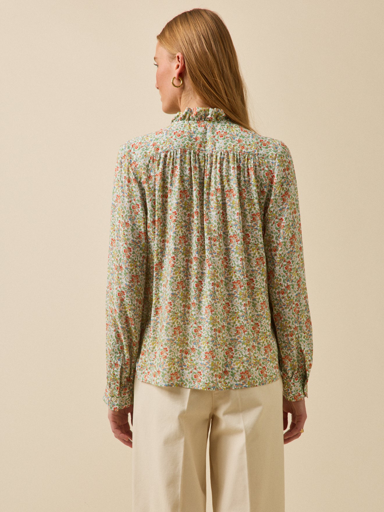 Women's ruffled collar blouse made with Liberty fabric - The Limited Collection