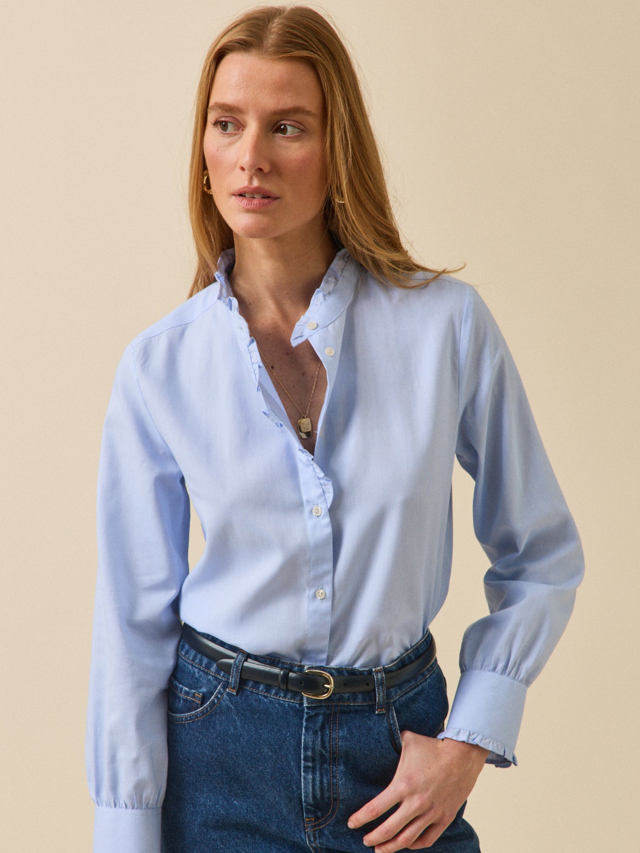 Chemise tissu Oxford coton biologique femme Emilie