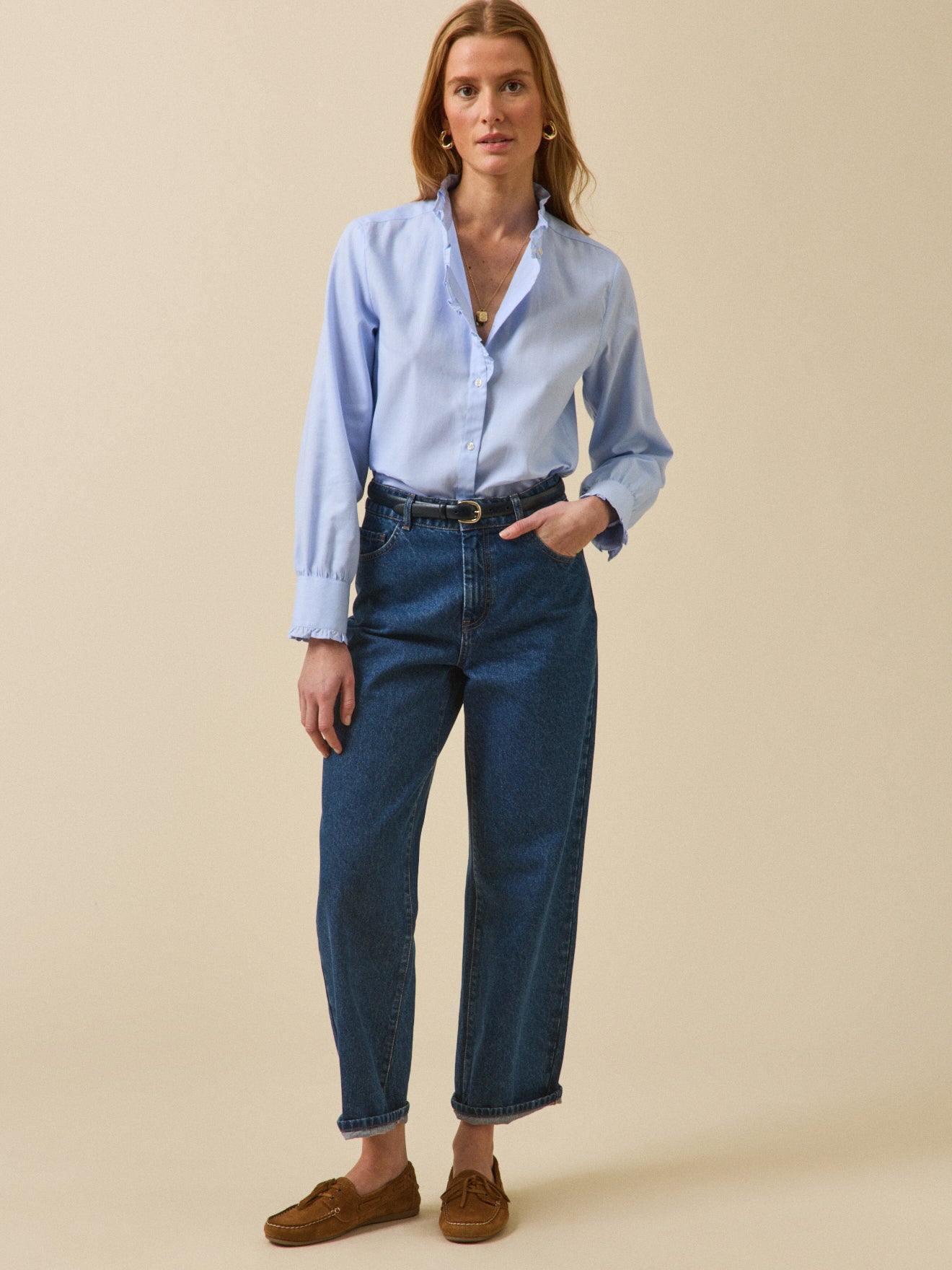 Chemise tissu Oxford coton biologique femme Emilie