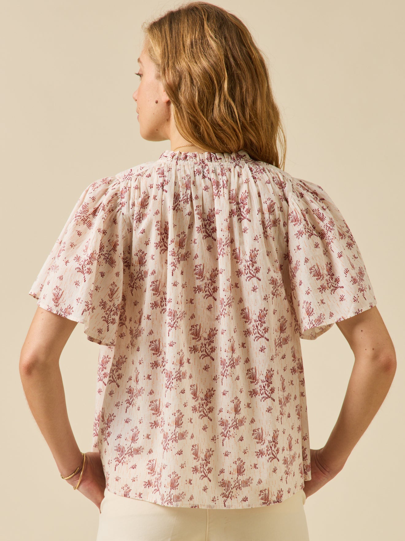 Women's Thelma print organic cotton blouse
