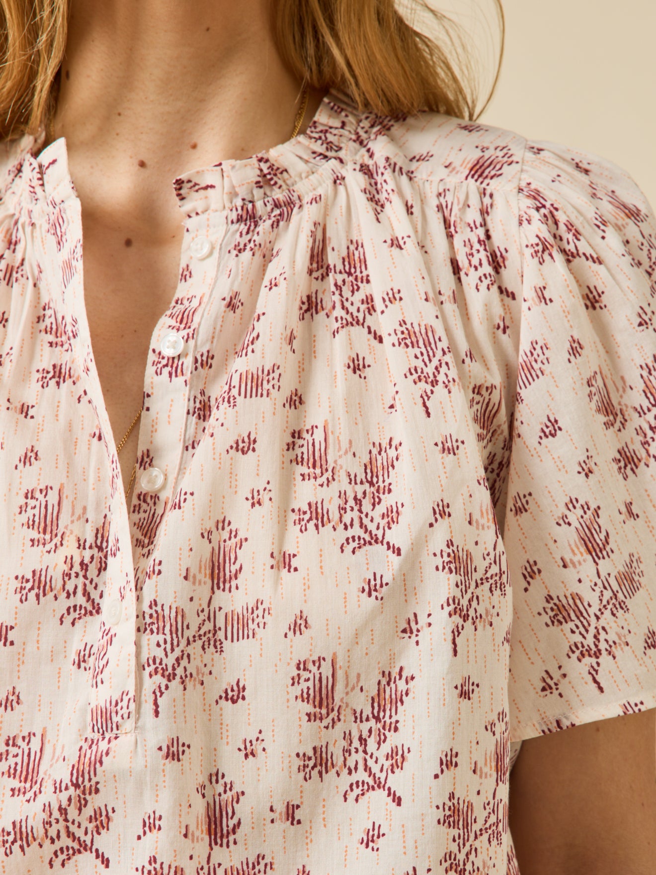 Women's Thelma print organic cotton blouse